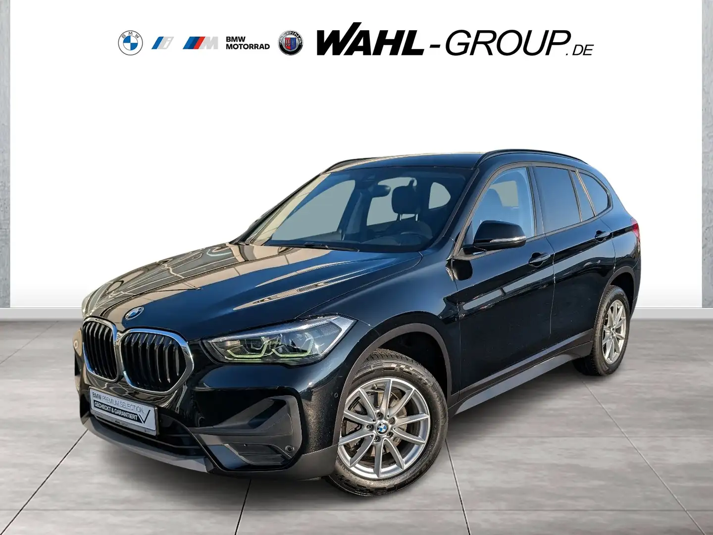 BMW X1 sDrive18i ADVANTAGE DKG NAVI LED AHK GRA PDC SHZG Noir - 1