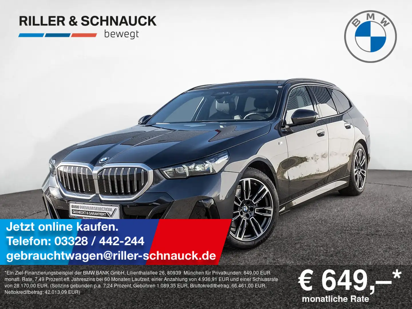 BMW 520 i Touring M-Sport STANDHZG+AHK+PANO+HUD Grau - 1