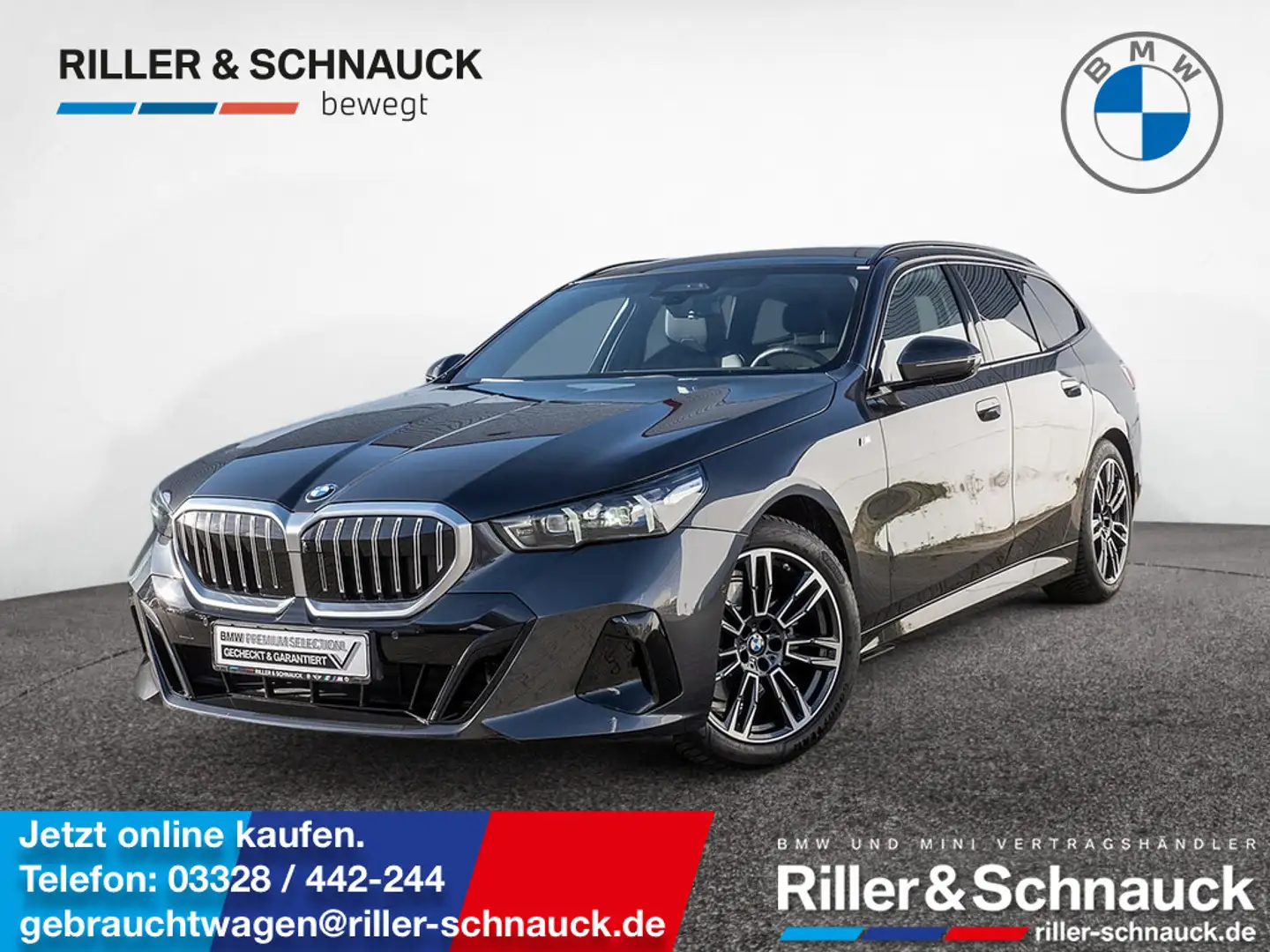 BMW 520 i Touring M-Sport STANDHZG+AHK+PANO+HUD Grau - 1