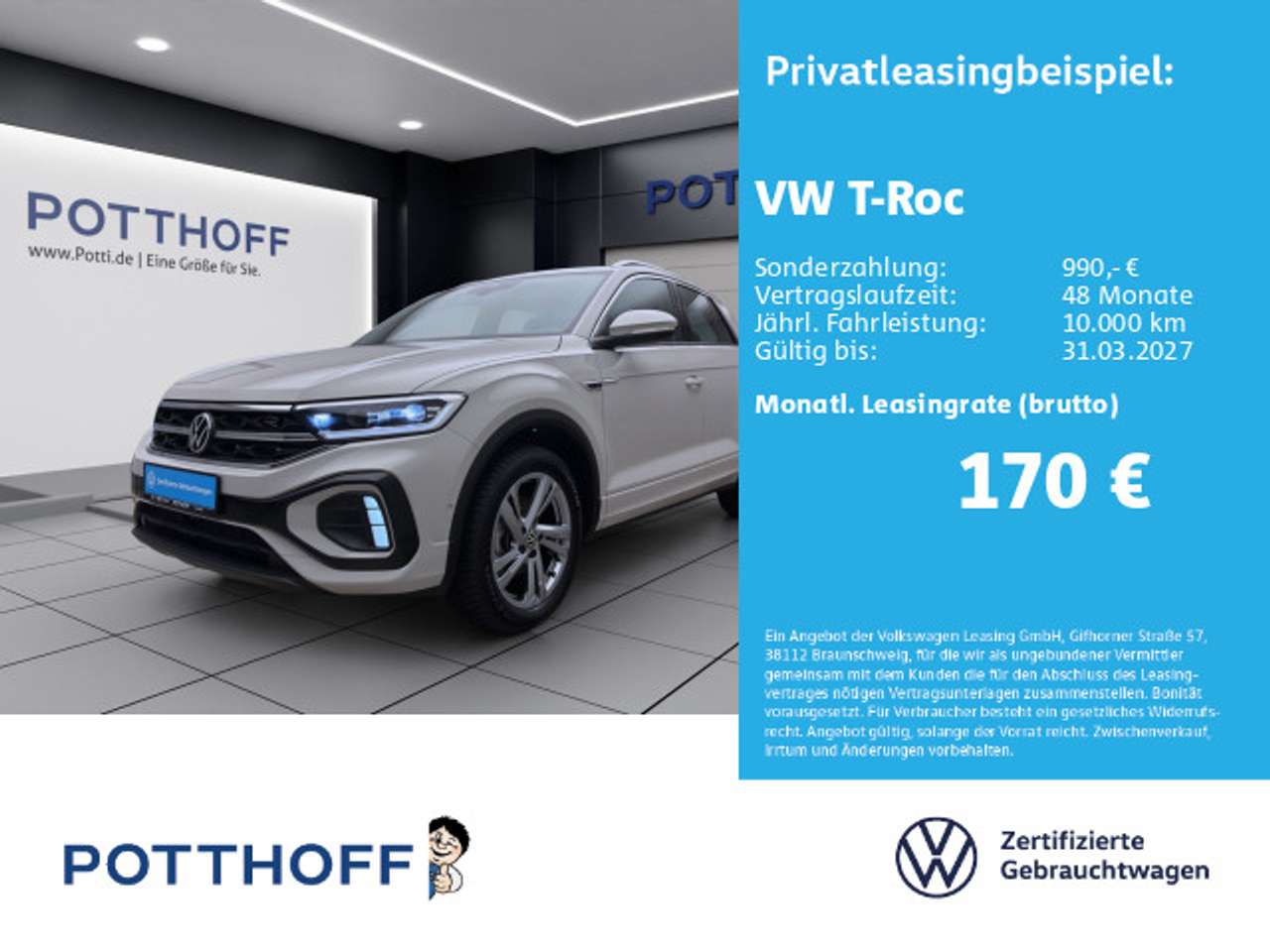 Volkswagen T-Roc 2024 — 1.0 TSI R-LINE PDC LED+ SITZHZG ACC