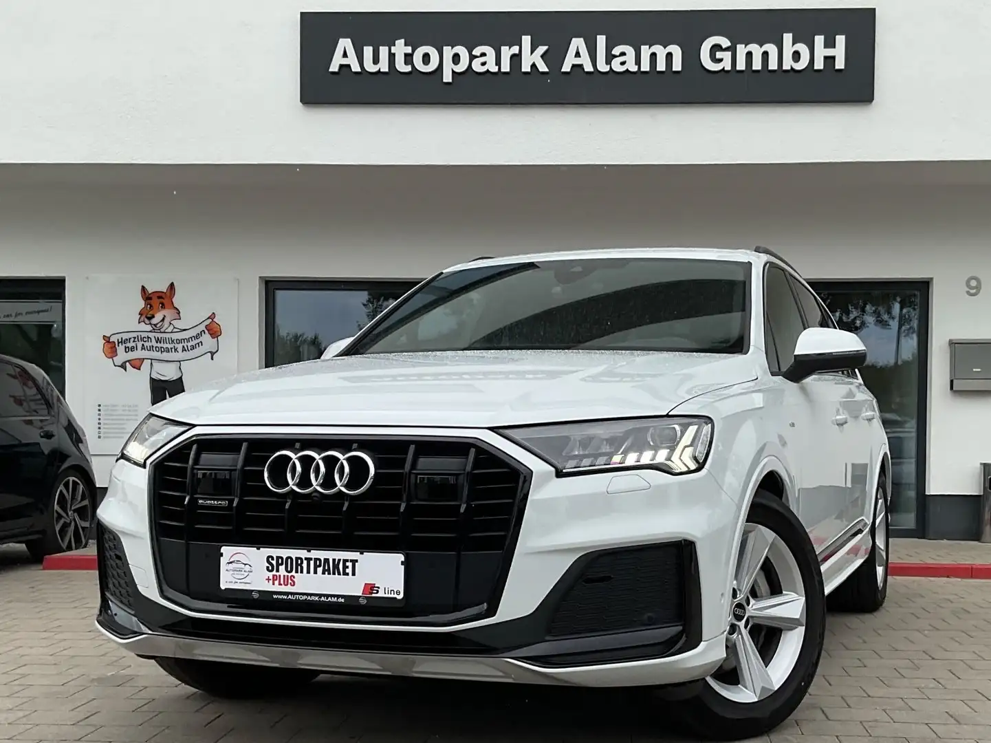 Audi Q7 50 TDI quatt S line AHK B&O Temp 7Sitzer 360° Blanc - 1