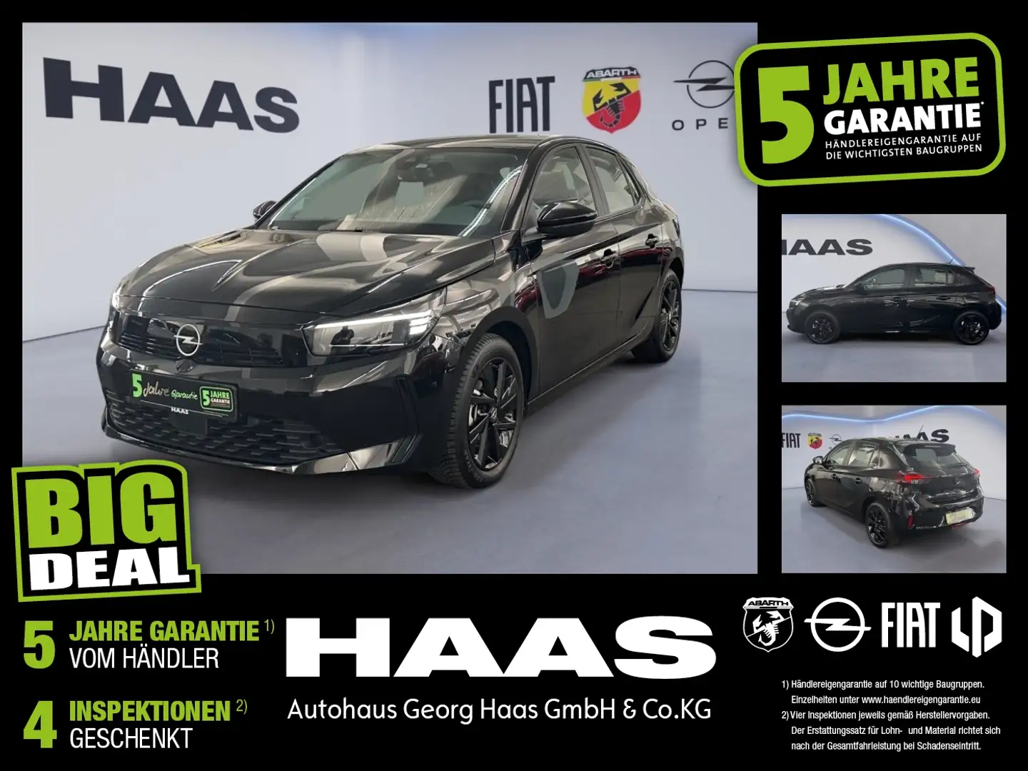 Opel Corsa F 1.2 Turbo Edition Klimaanlage,Bluetooth Schwarz - 1