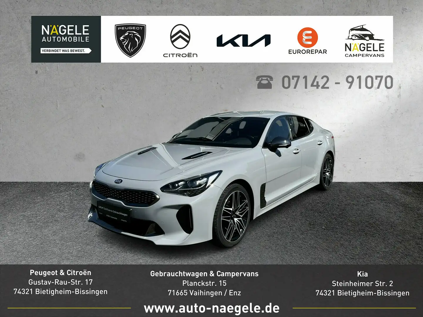 Kia Stinger Stinger 3.3 V6 LED+Navi+Bastuck+ACC+Sitzbelüft. Серый - 1
