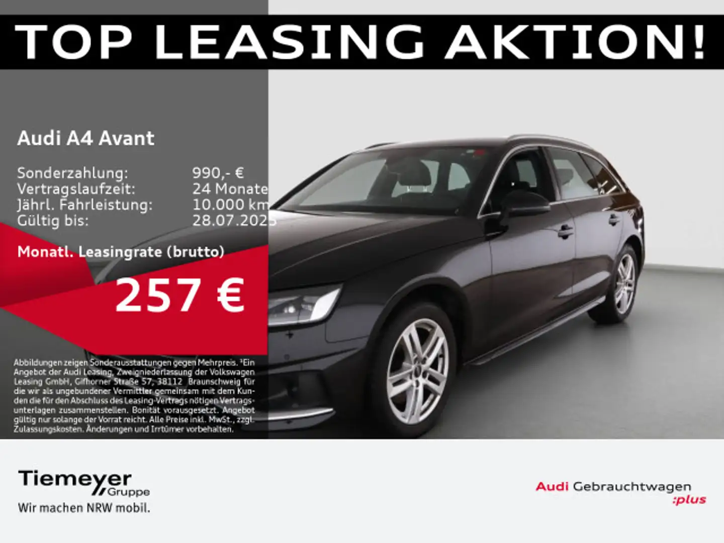 Audi A4 35 TFSI ADVANCED LEDER LM18 ASSIST KAME Schwarz - 1