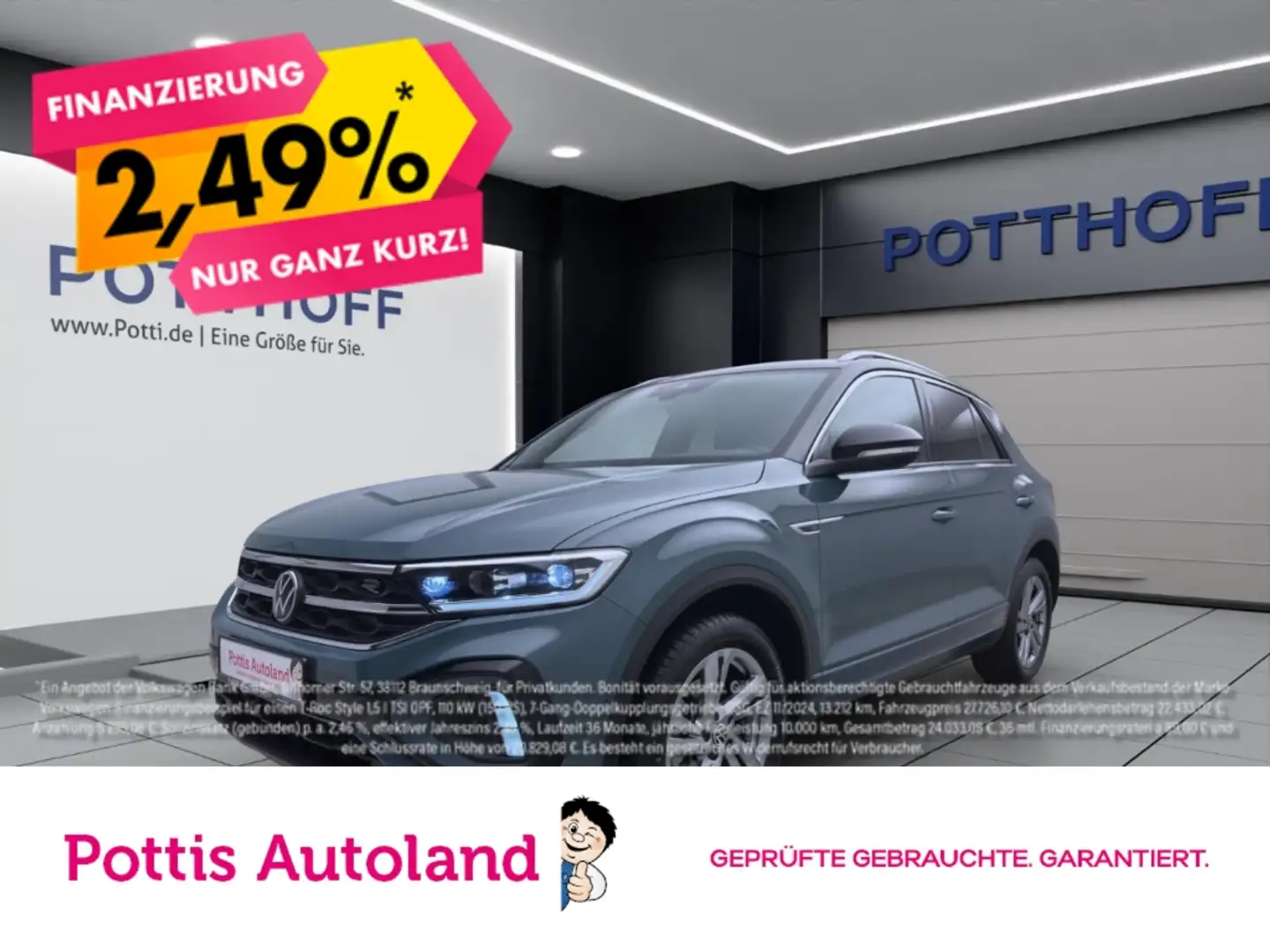 Volkswagen T-Roc 1.5 TSI DSG R-LINE NAVI AHK KAMERA SHZG Blau - 1