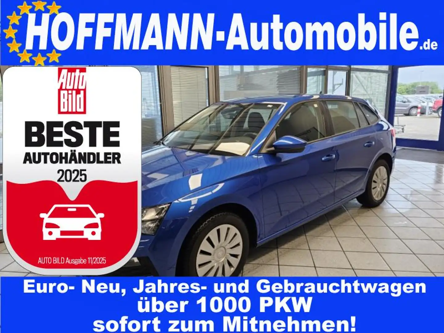 Skoda Scala Ambition DSG,LED,Sitzheizung,Climatronic Modrá - 1