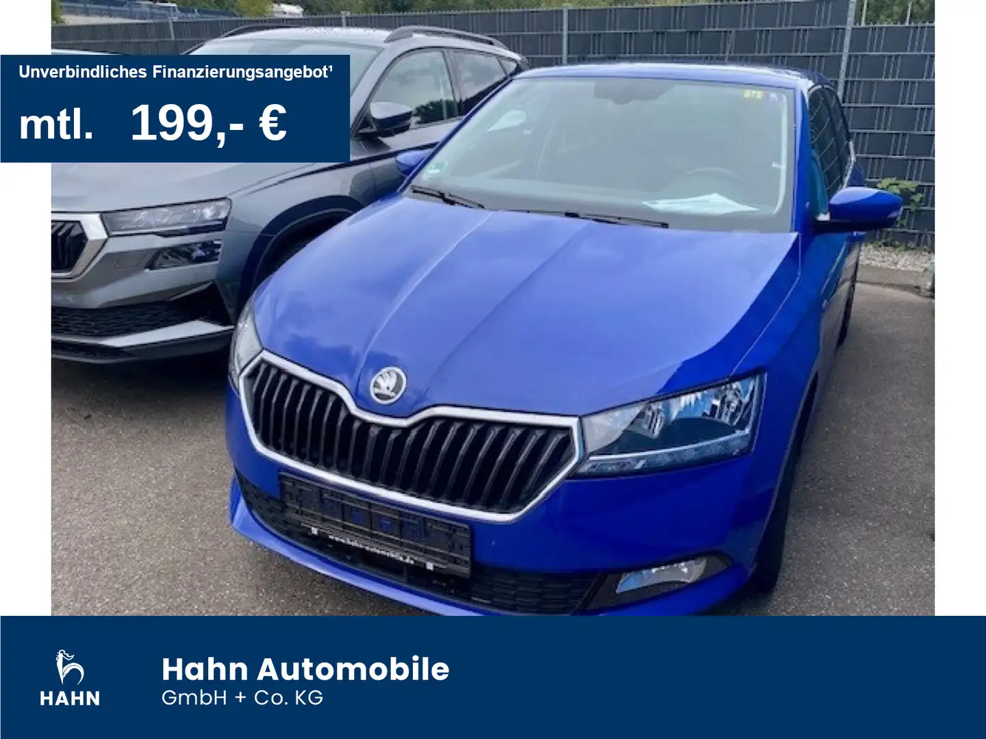 Skoda Fabia 1.0 TSI DSG Clever ACC Smart Link Klima Blau - 1
