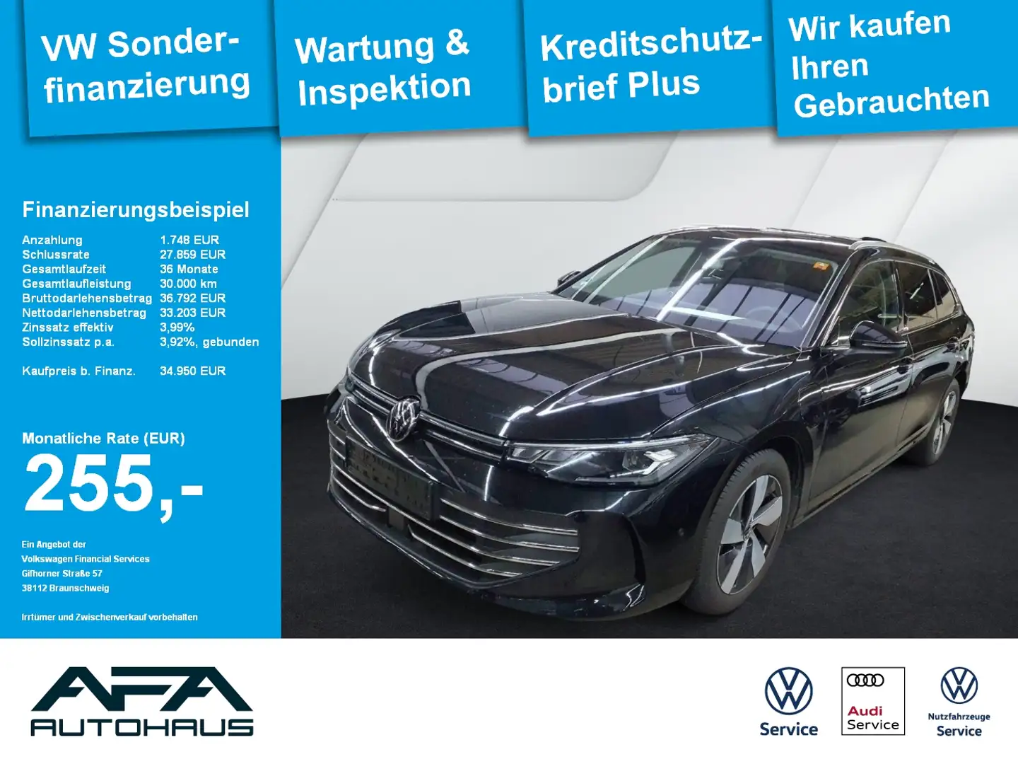 Volkswagen Passat Var. 1.5 eHybrid Business DSG AHK*NAV*RFK Schwarz - 1