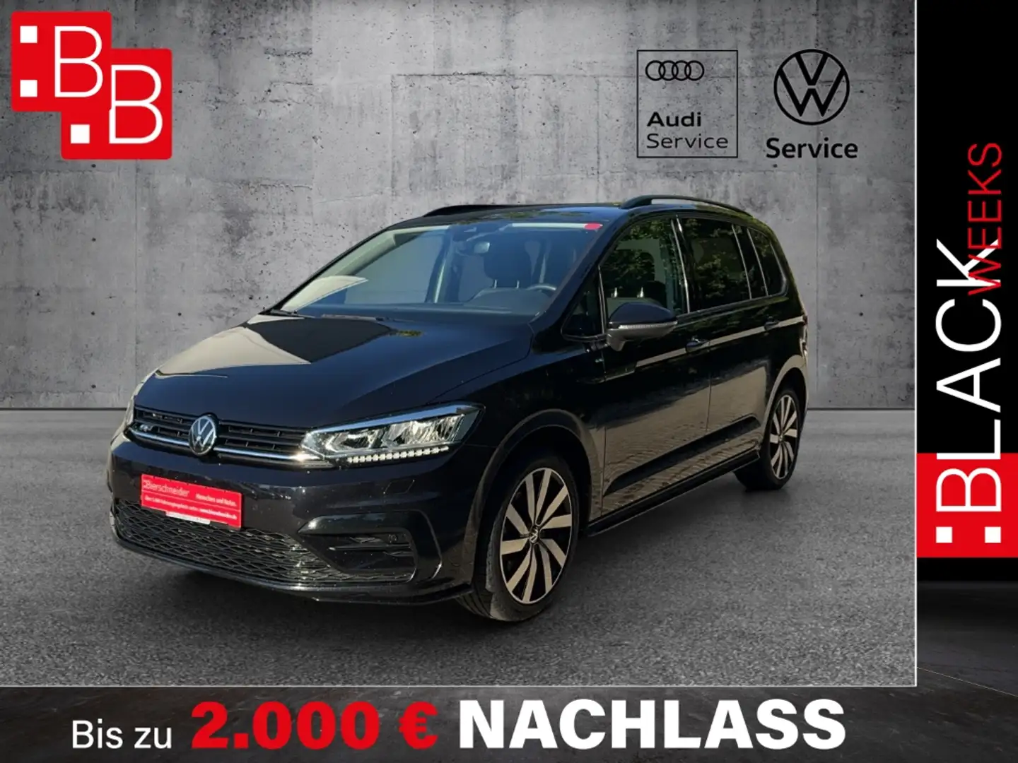 Volkswagen Touran 2.0 TDI DSG Highline R-Line DIGITAL PRO LED NAVI 1 Schwarz - 1