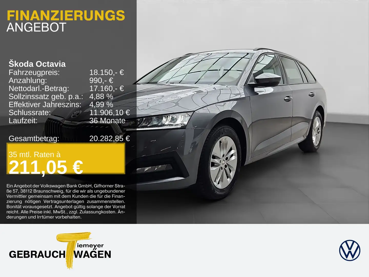 Skoda Octavia Combi 1.0 TSI AMBITION LED NAVI KEYLESS Grau - 1