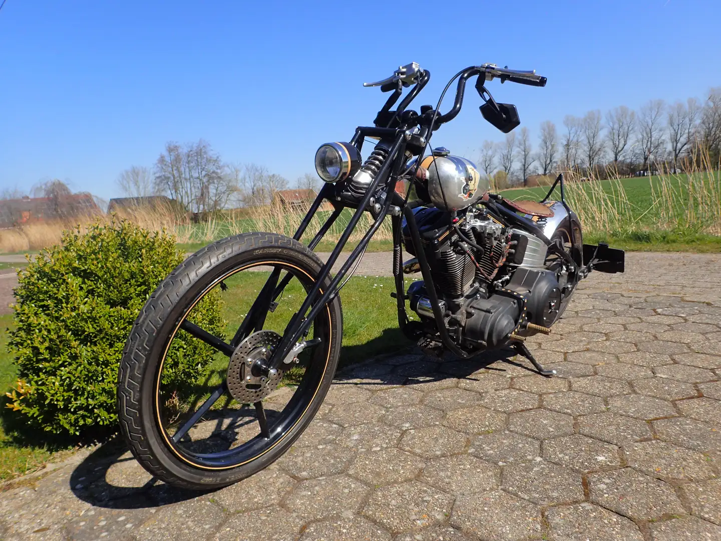 Harley-Davidson Custom Bike Showbike im Starrrahmen Negru - 1