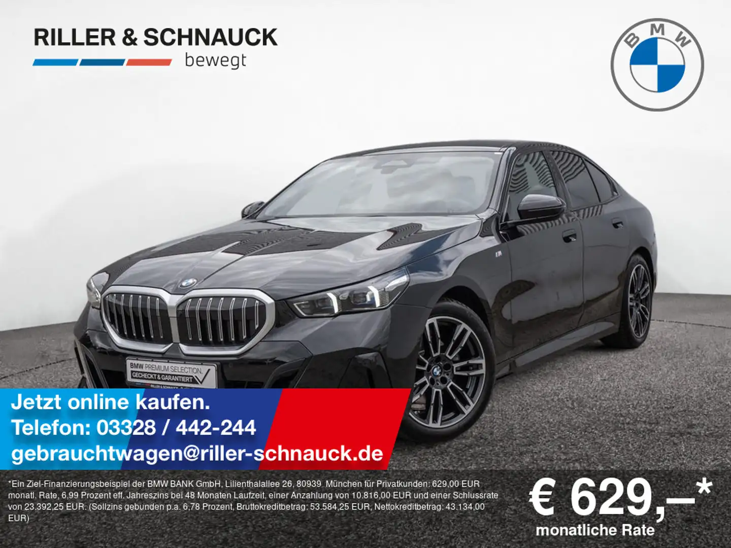 BMW 520 d xDrive M-Sport PANO+AHK+HUD+ACC+HK Schwarz - 1