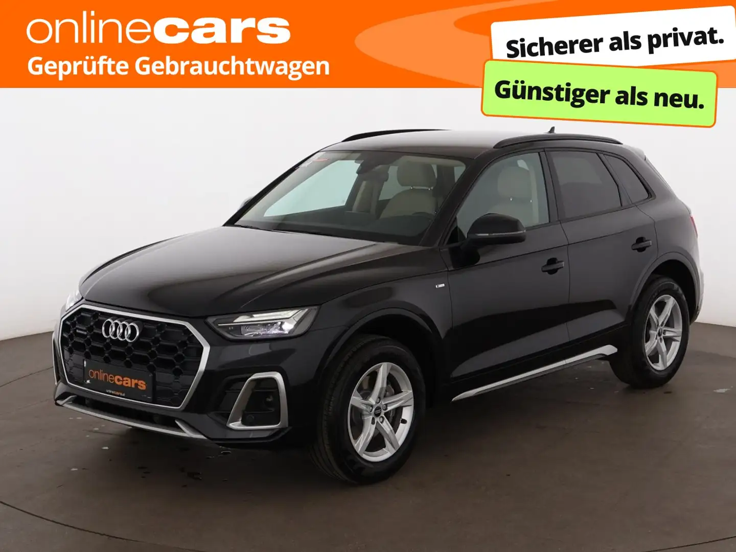 Audi Q5 40 TDI quattro S-Line Aut LED AHK LEDER NAVI Schwarz - 1