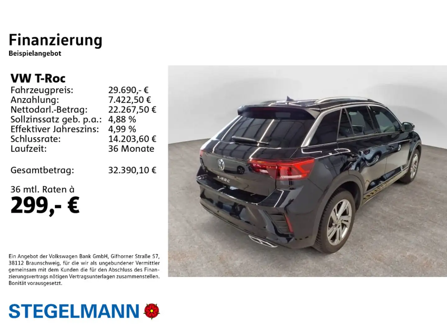 Volkswagen T-Roc 1.5 TSI DSG R-Line *AHK*LED*Navi* Schwarz - 2