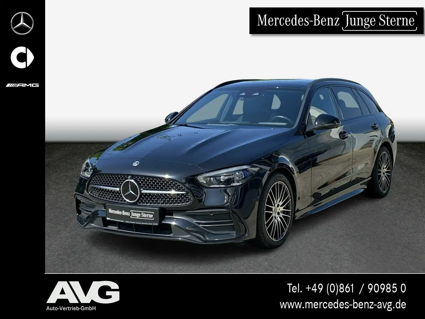 Mercedes-Benz C 220 C 220 d 4M T AMG Pano 360° Distronic AHK Night Schwarz - 1