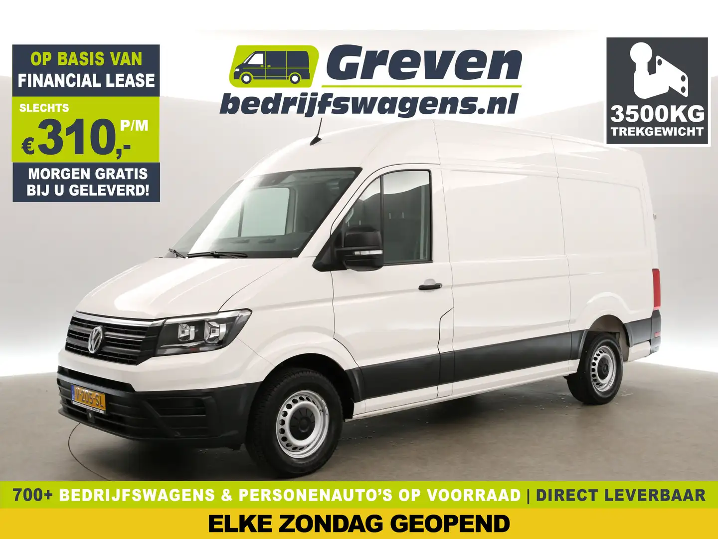 Volkswagen Crafter 35 2.0 TDI L3H3 177PK 3500KG Trekgew. Trekhaak Air Wit - 1