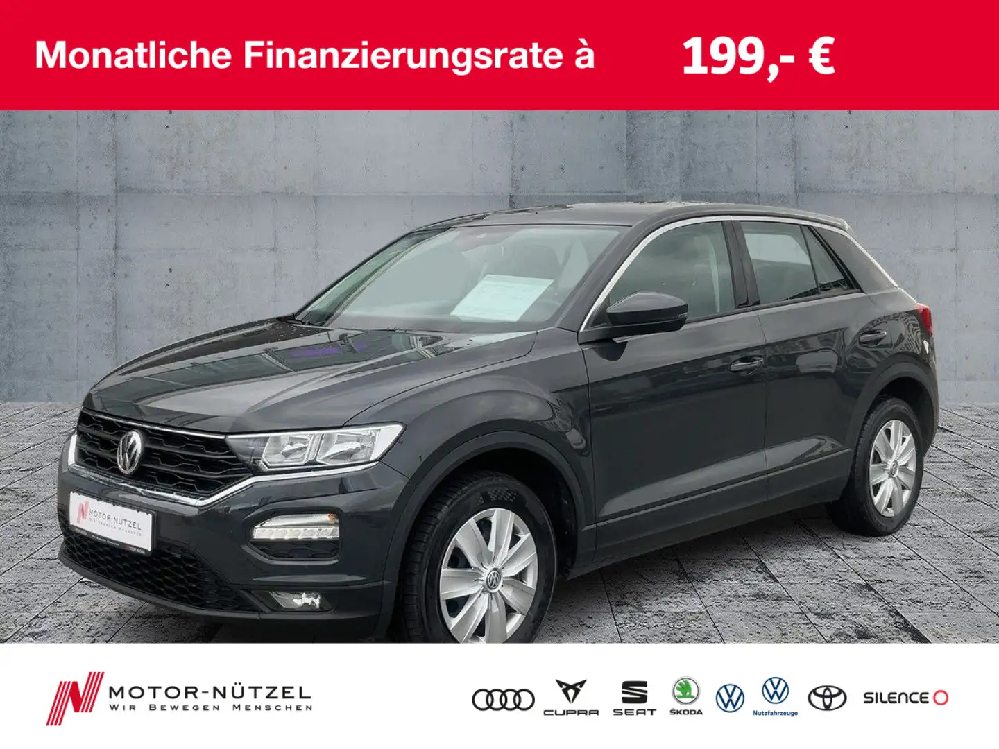 Volkswagen T-Roc 1.0 TSI MFA+NSW+BLUETOOTH+KLIMA+START/STOP Grijs - 1