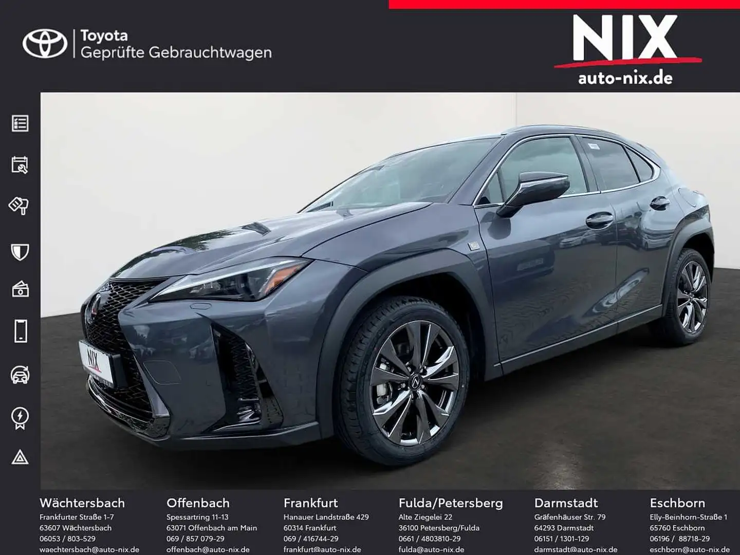 Lexus UX 300h 2.0 Hybrid F-Sport Design LED SHZ Grijs - 1