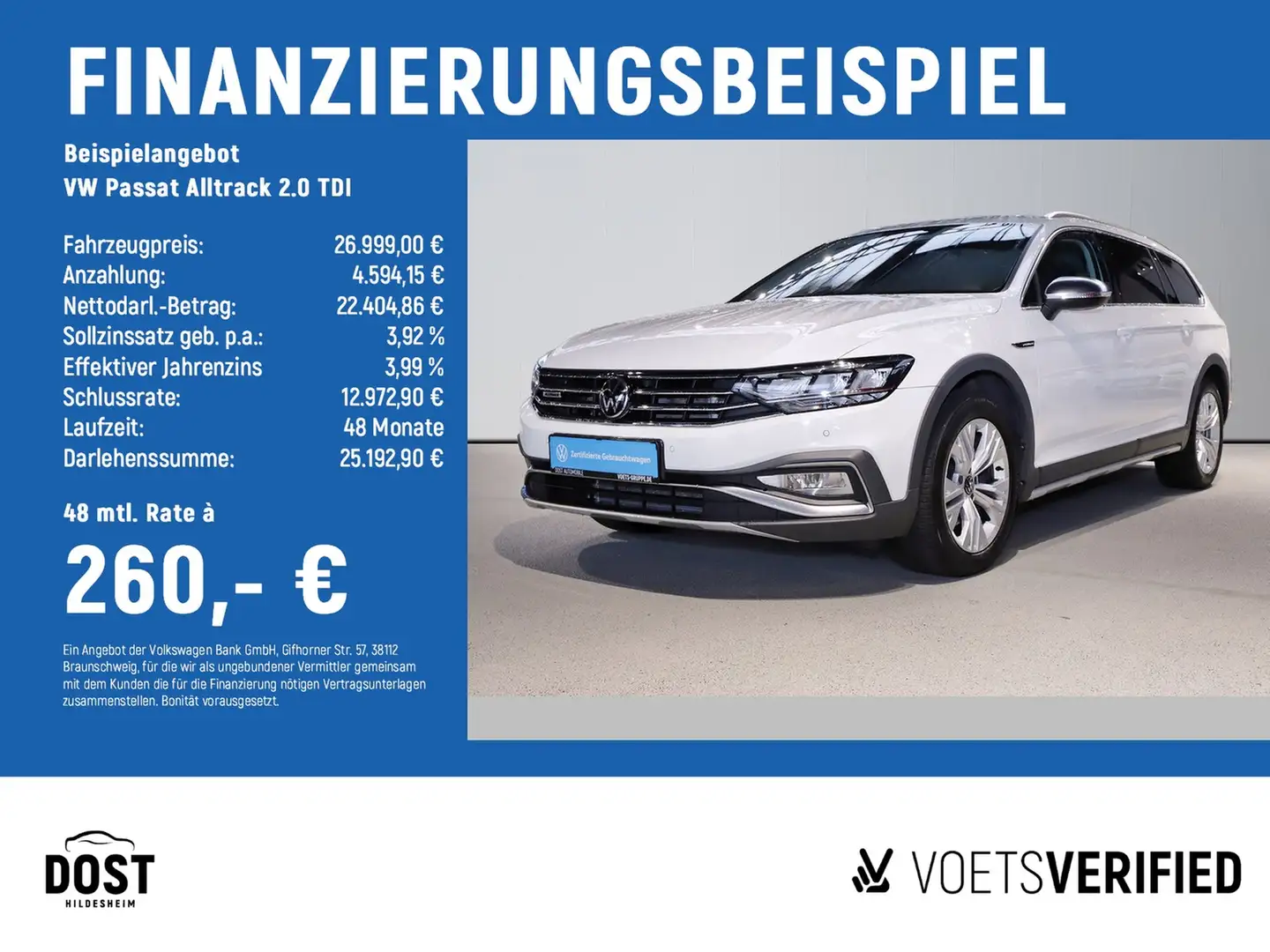 Volkswagen Passat Alltrack 2.0 TDI AHK+DAB+KLIMA+LED+NAVI Weiß - 2