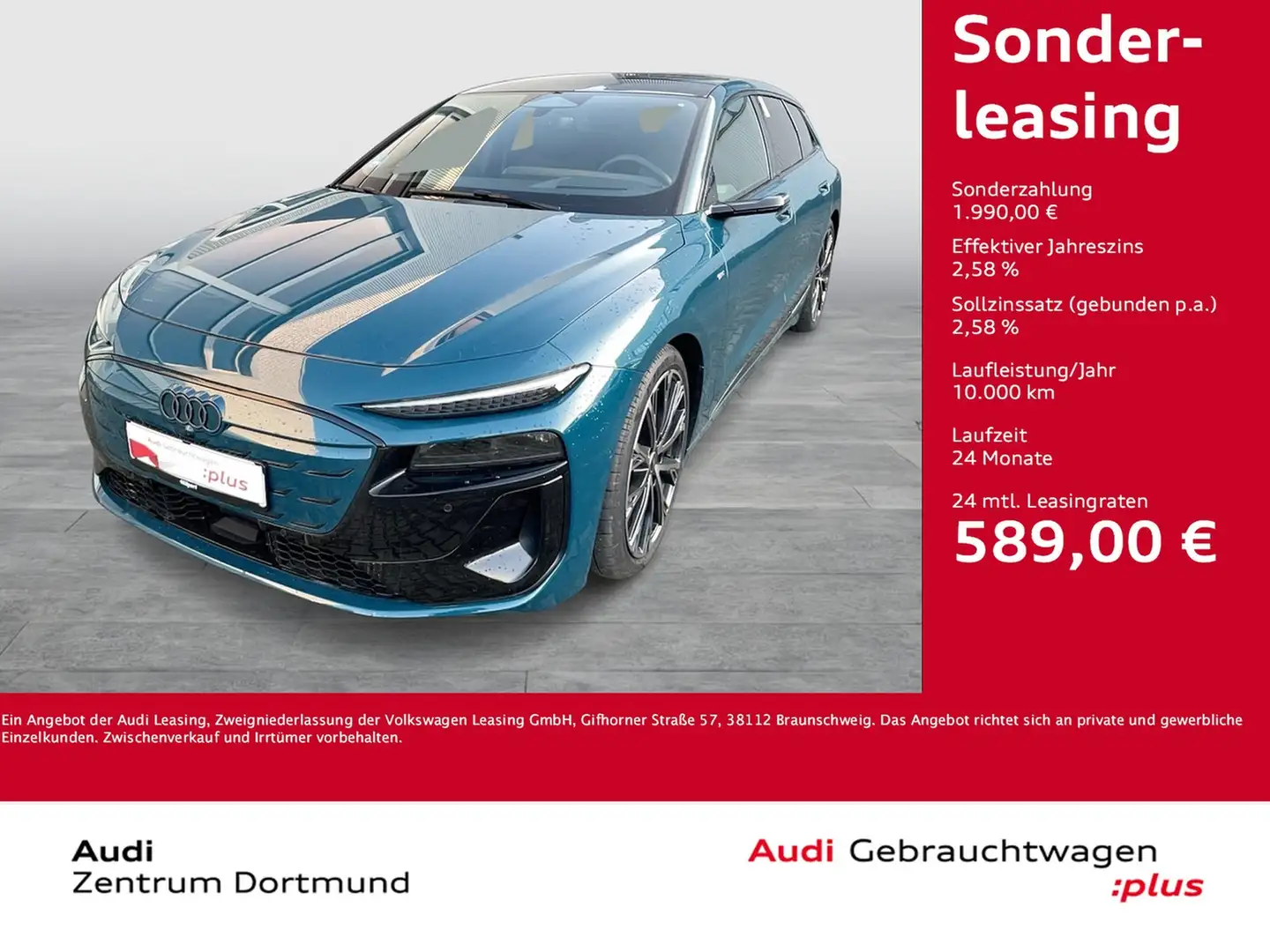 Audi A6 e-tron Avant quattro S LINE PANO AHK B&O LM21 Blau - 1