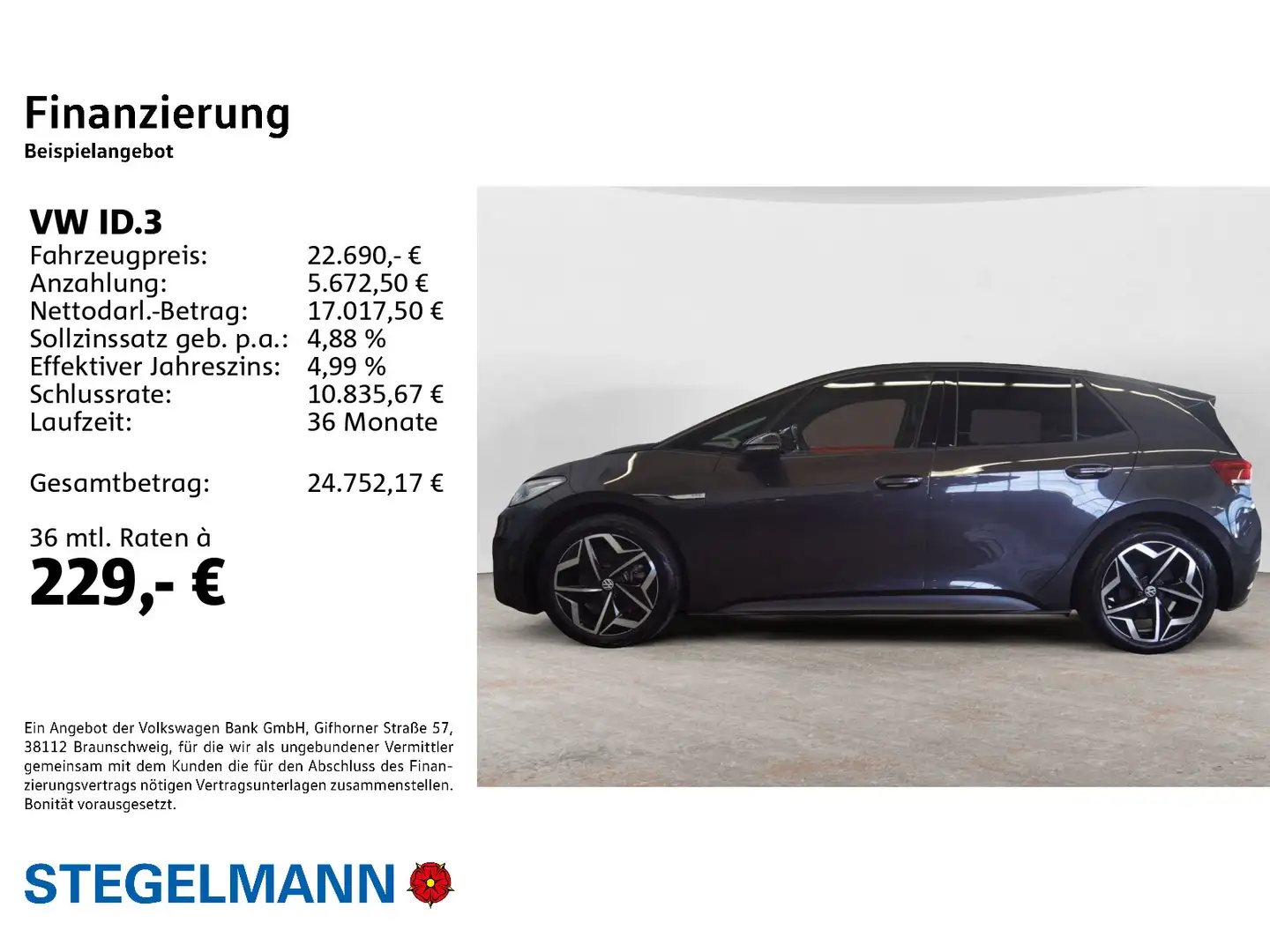 Volkswagen ID.3 Pro 150kW/58kWh *Head-Up*Pano*Navi* Grau - 2
