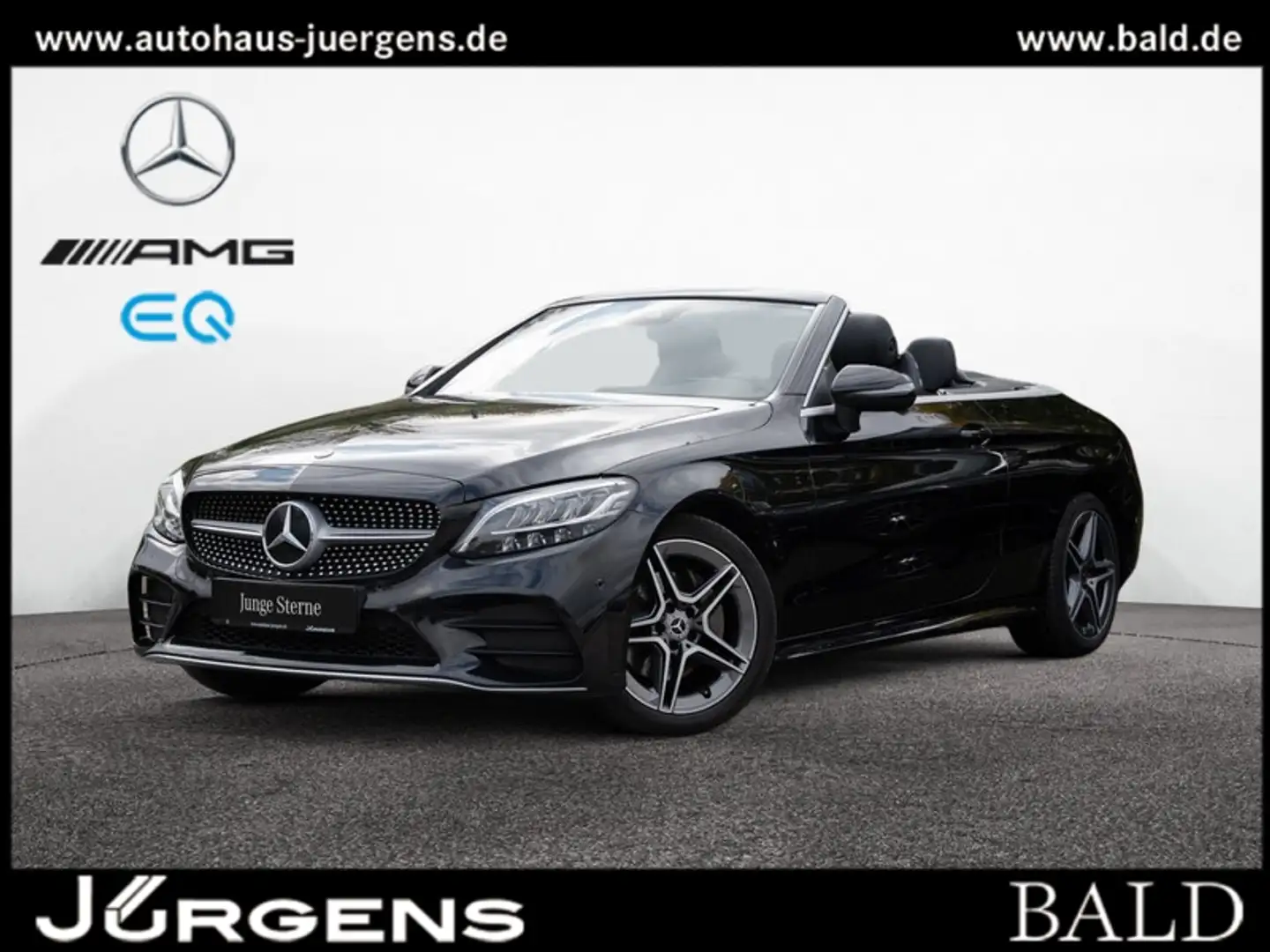 Mercedes-Benz C 200 Cabrio AMG-Sport/LED/Cam/Totw/Ambi/SHZ/18" Schwarz - 1