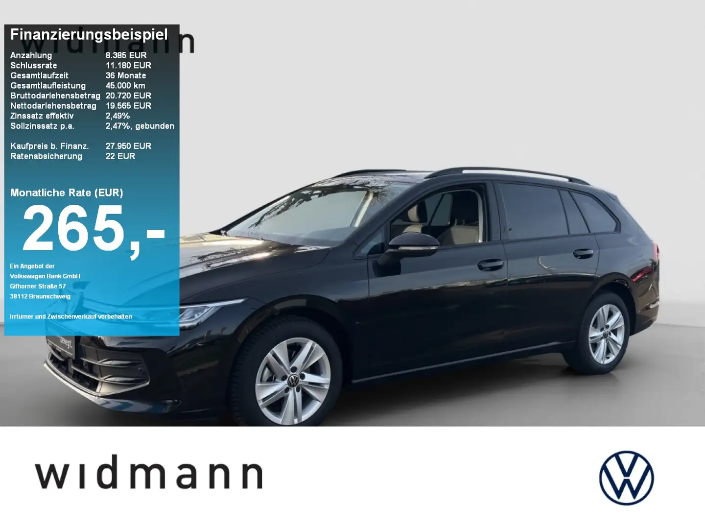 Volkswagen Golf Variant 1.5 TSI 115 PS DSG AHK Kamera ACC Schwarz - 1