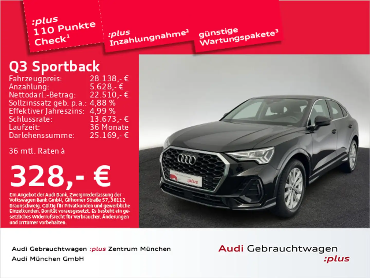 Audi Q3 40 TFSI qu. S tronic Matrix/Virtual Zwart - 1