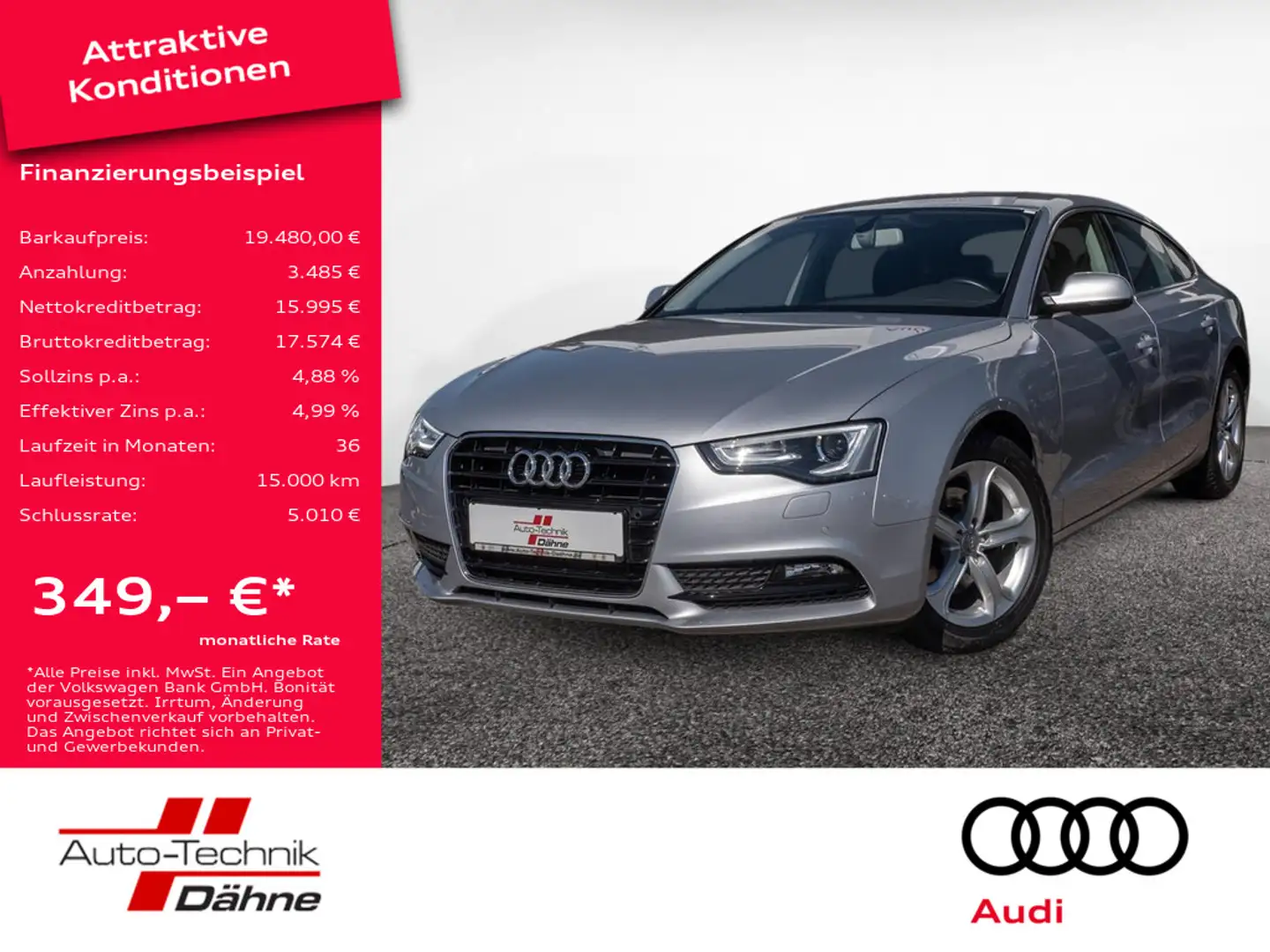 Audi A5 Sportback 1.8 TFSI SHZ LEDER XENON NAVI Plateado - 1