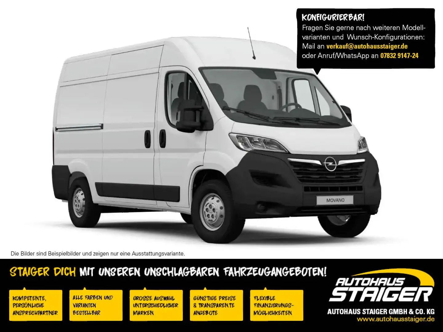 Opel Movano Cargo L2H2+Frei Konfigurierbar+ Blanc - 1