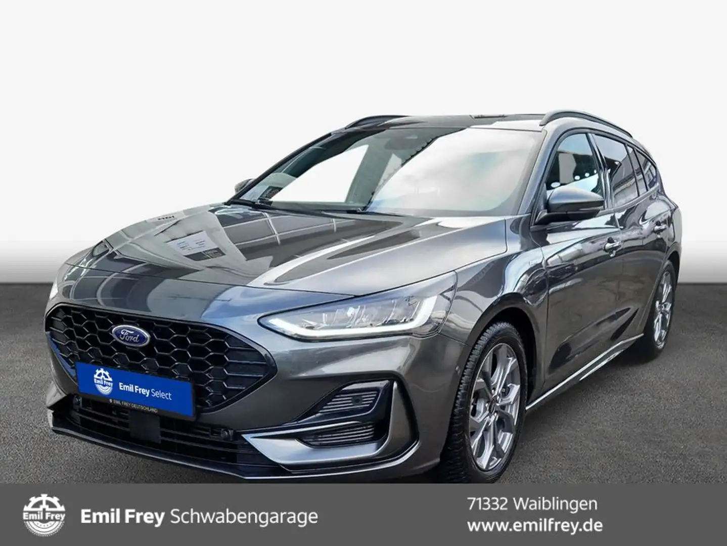 Ford Focus Turnier 1.0 EcoB Aut ST-LINE *LED/AHK/HuD* Grau - 1