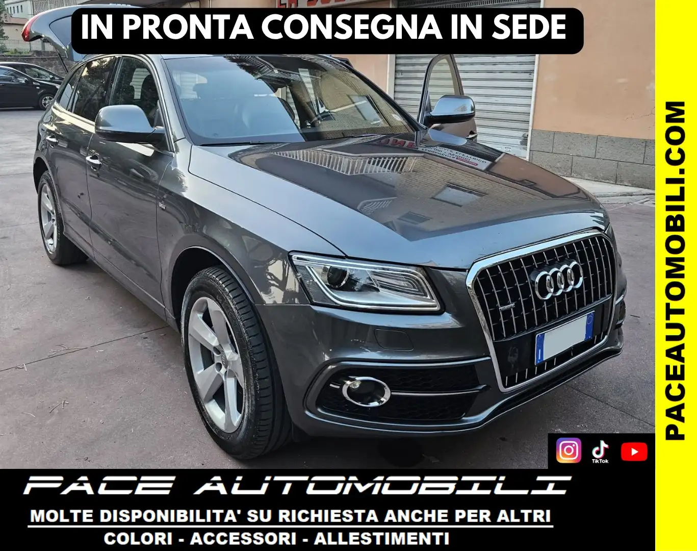 Audi Q5 D QUATTRO S-LINE SLINE NAVI MMI PLUS TETTO LED B&O Grigio - 1