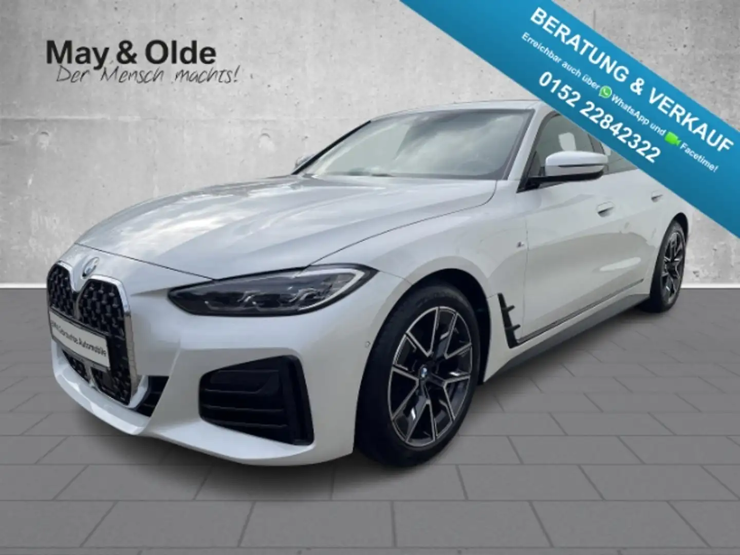 BMW 420 Gran Coupe i Aut M Sport Navi LED ACC SHZ PDC Klim Weiß - 1