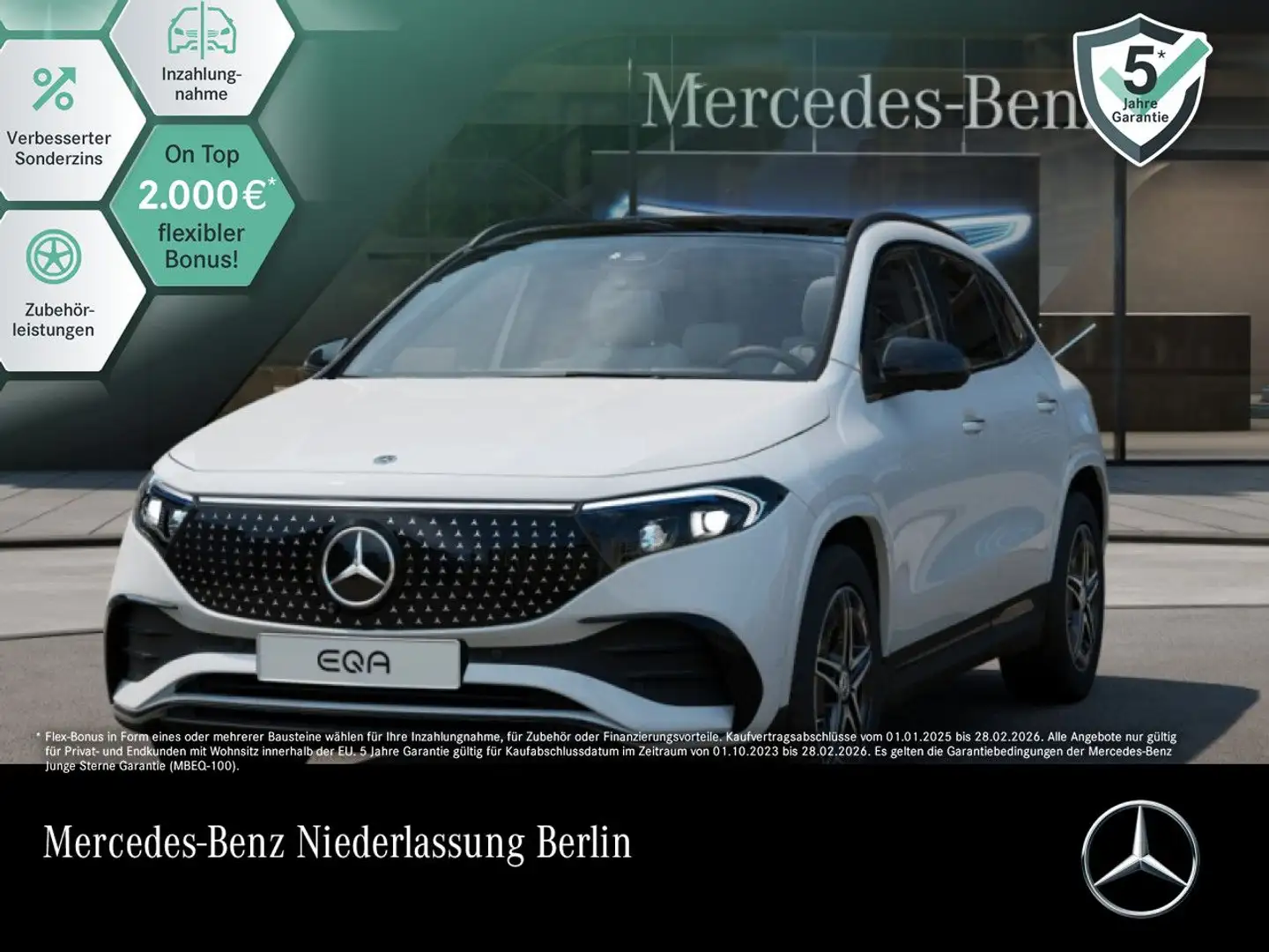 Mercedes-Benz EQA 250 AMG+NIGHT+PREMIUM+PANO+360+MEMORY+HUD+SPUR Blanc - 1