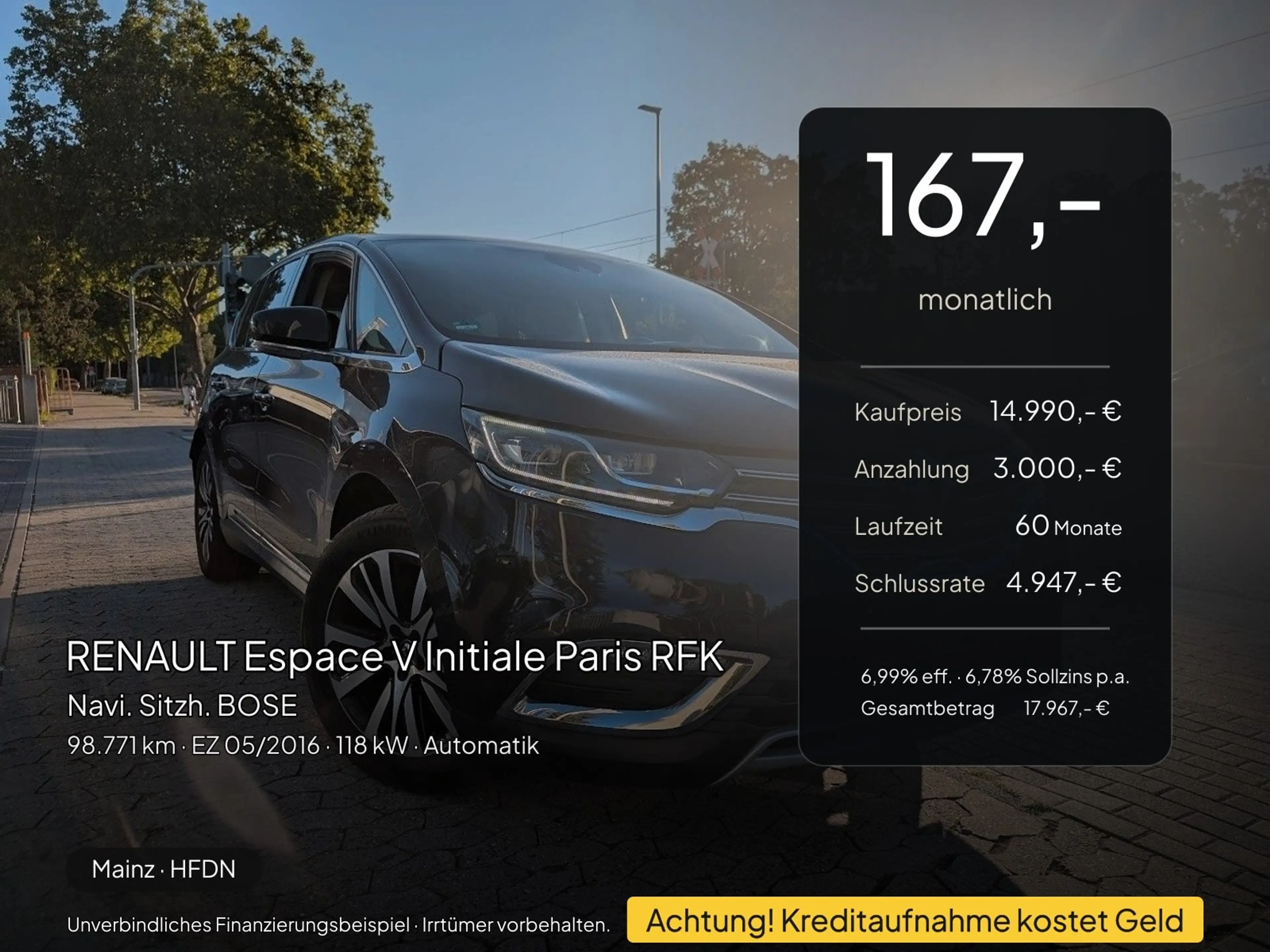 Renault Espace Espace V Initiale Paris RFK. Navi. Sitzh. BOSE. — photo 2