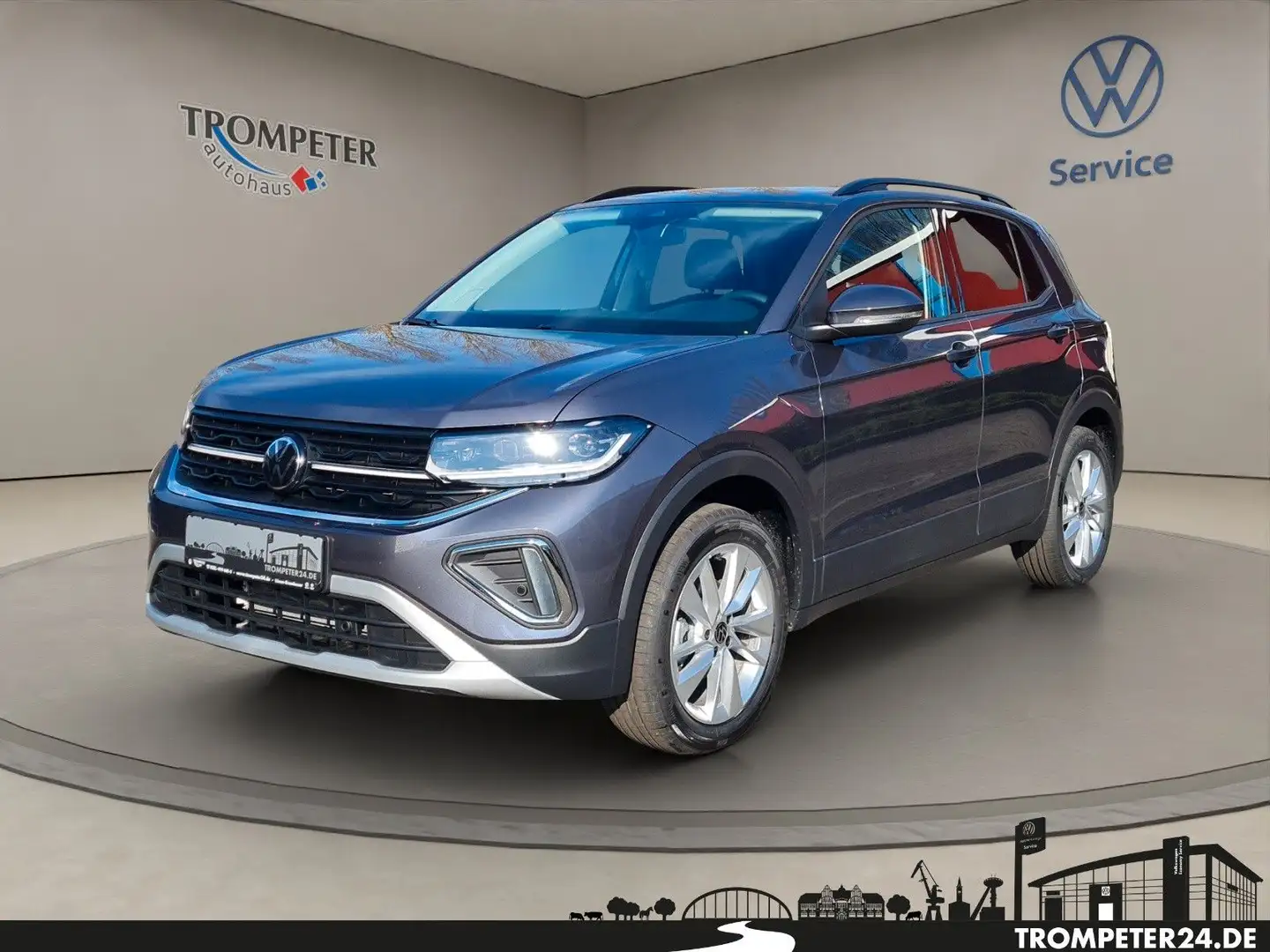 Volkswagen T-Cross 1.0 TSI DSG Life Matrix LED SHZ 17" App Gris - 2