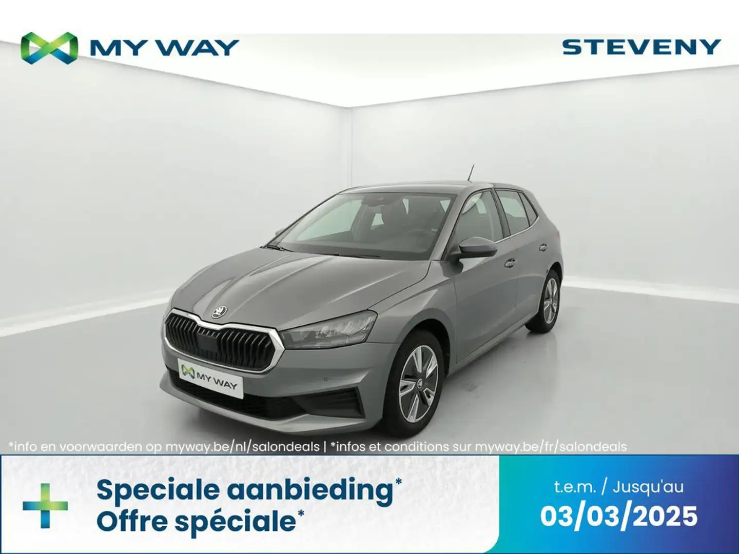 Skoda Fabia Ambition 1.0 59kW(80cv) 5v *GPS *CAM RECUL *APP CO Zwart - 1