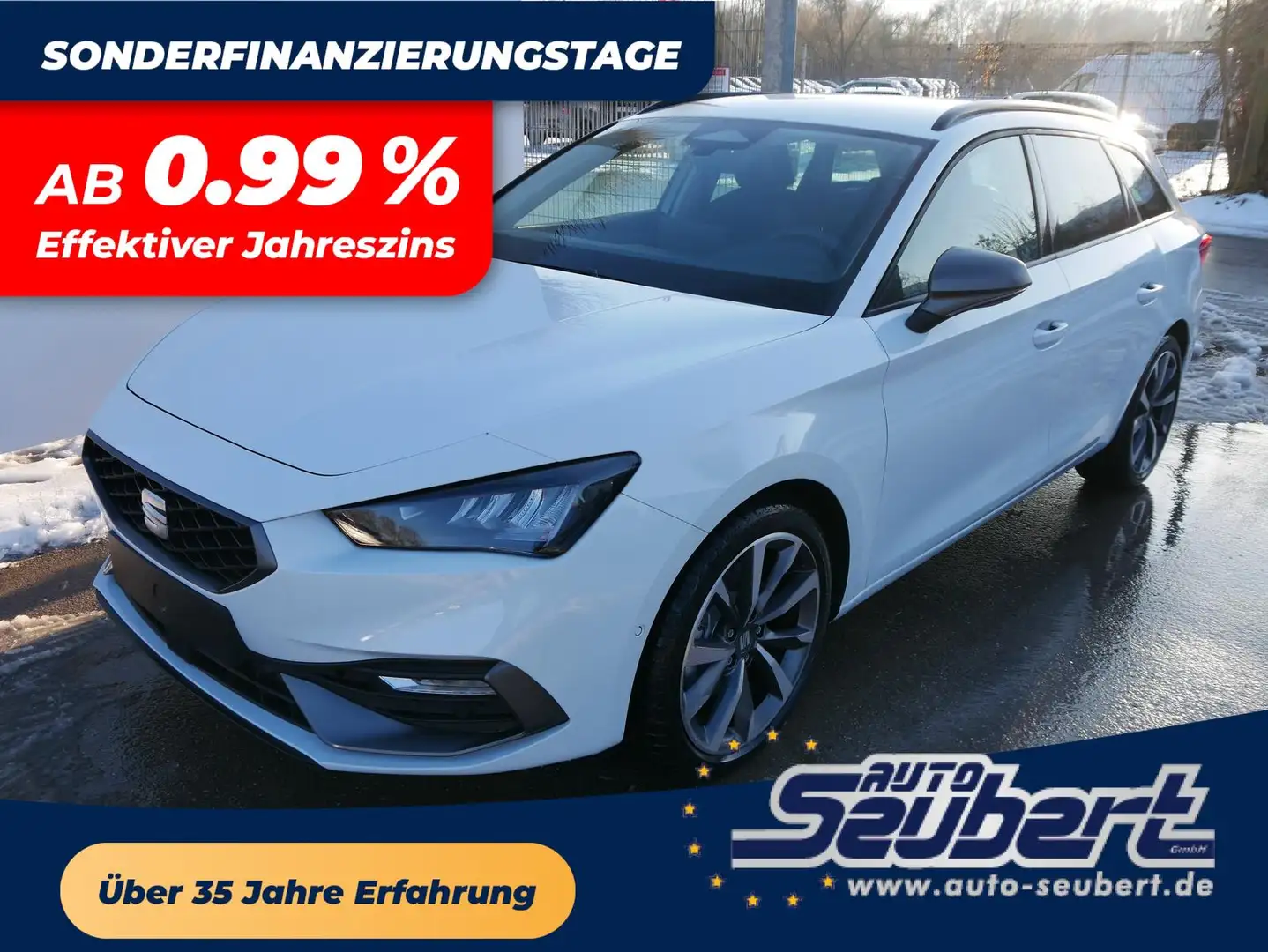 SEAT Leon Kombi FR 1.5 eTSI DSG*AHK-SCHWENKBAR*NAVI*TEMPOMAT Weiß - 1