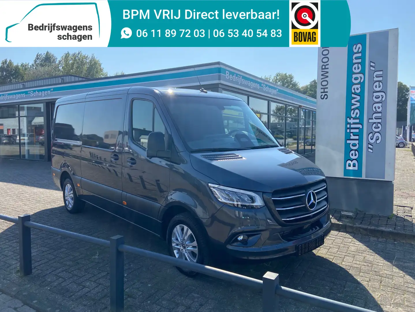 Mercedes-Benz Sprinter 319 CDI L2H1 Facelift | DIStronic | 3500KG Trekhaa Grijs - 1