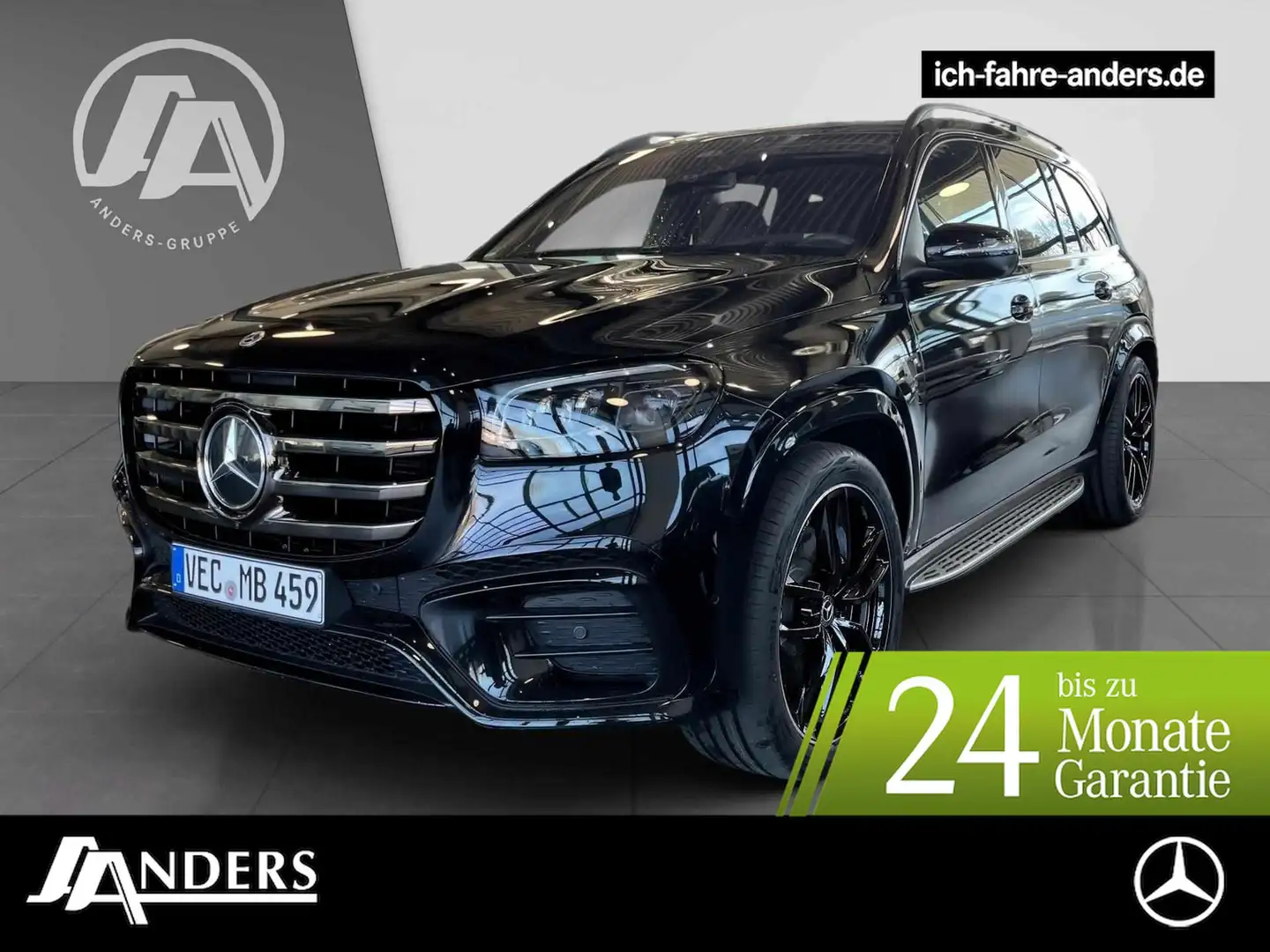 Mercedes-Benz GLS 450 d 4M AMG+Night+Burmester+360°+AHK+HUD+SD Schwarz - 1