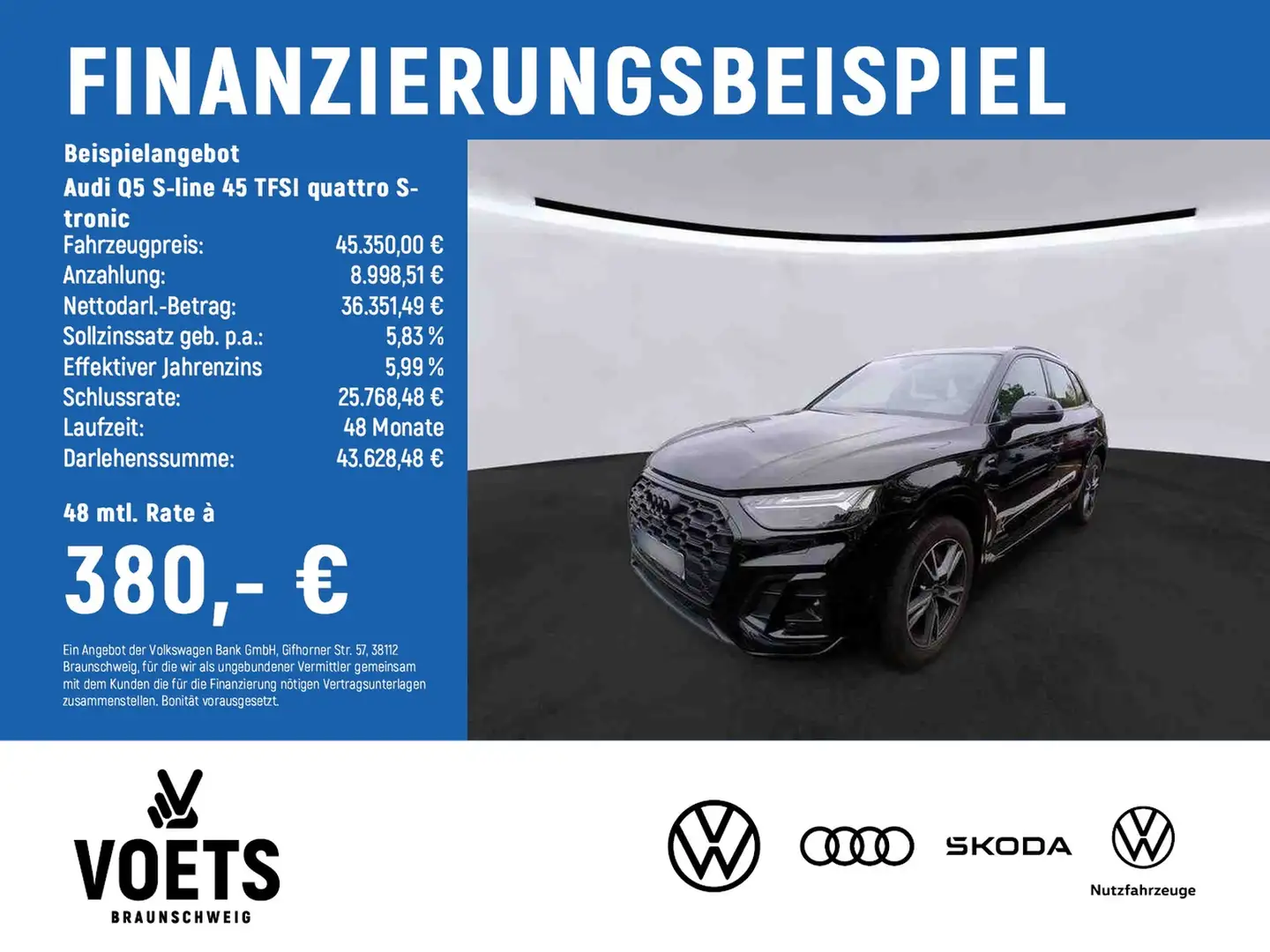 Audi Q5 S-line 45 TFSI quattro S-tronic MATRIX-LED+PANO... Noir - 2