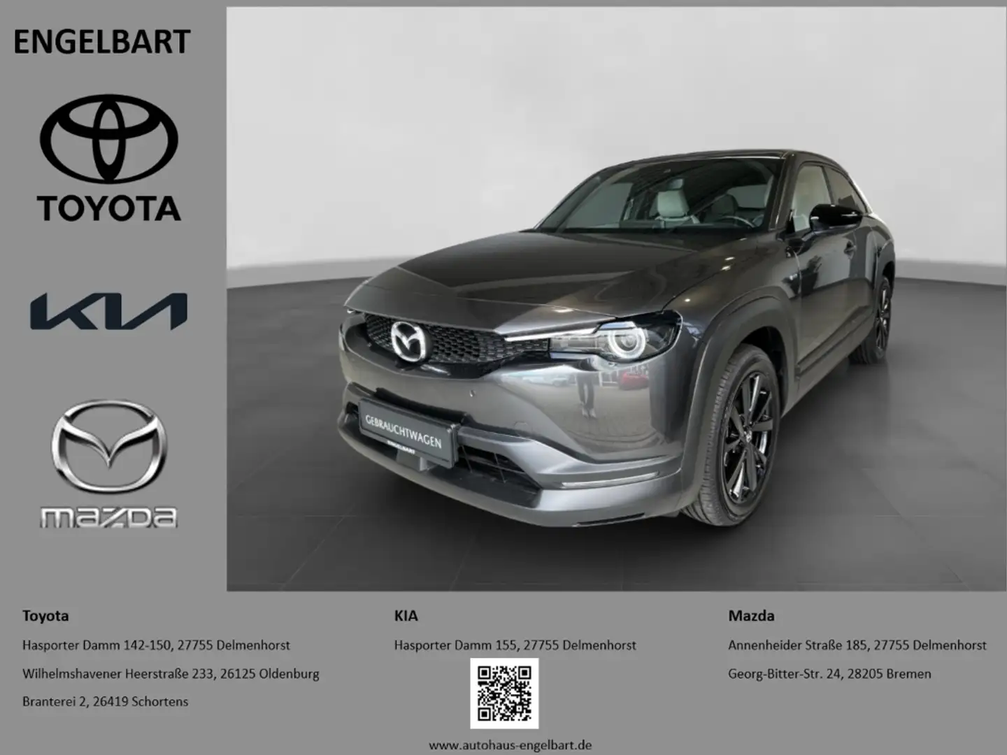 Mazda MX-30 Advantage e-SKYACTIV 145PS 35,5 kWh Modern Confide Grau - 1