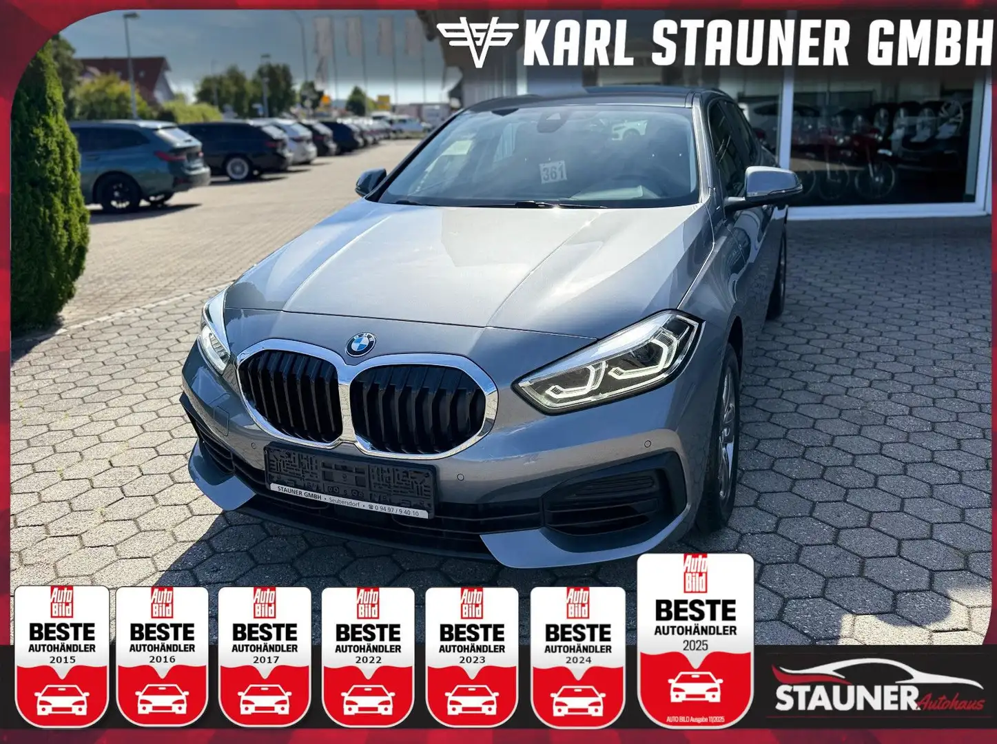 BMW 116 i Limousine LENKRADHEIZUNG NAVI LED PDC Grau - 1