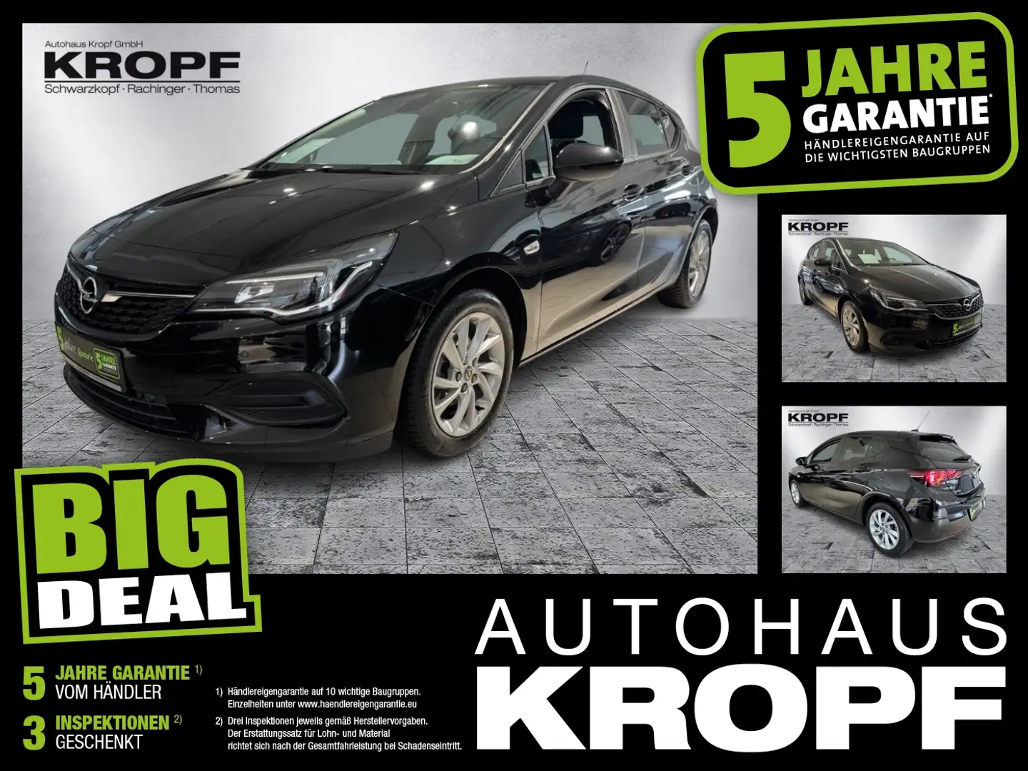 Opel Astra K 1.2T Edition Fin. ab 2,99% LED+Navi+SHZ Schwarz - 1