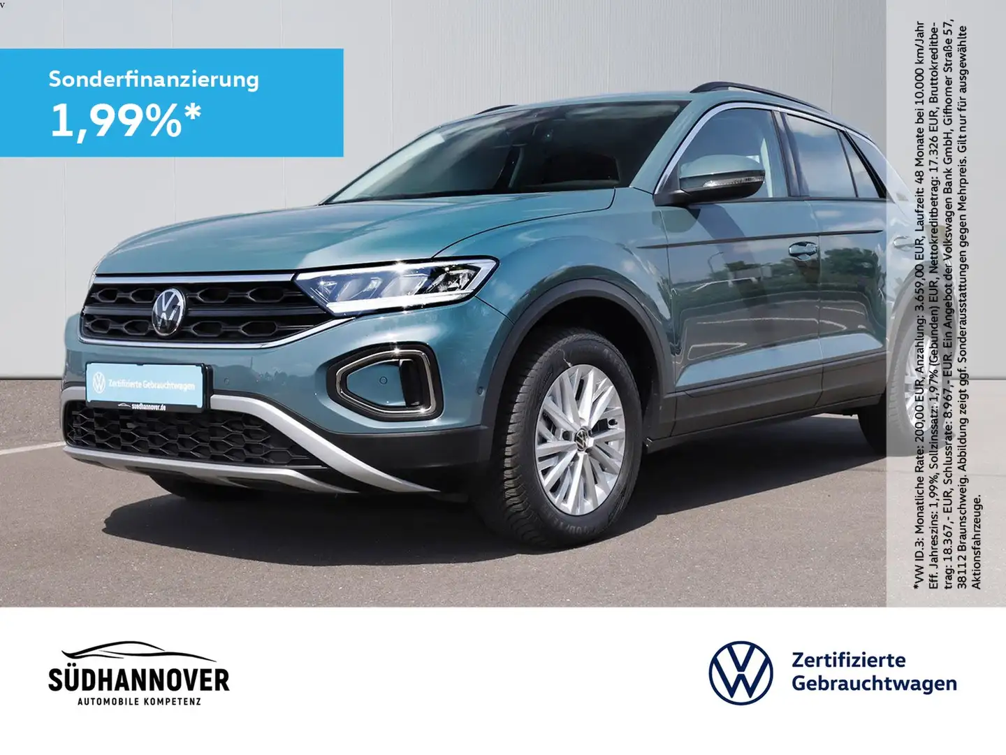 Volkswagen T-Roc Life 2.0 TDI AHK+NAVI+LED+SHZ+PDC+GRA Blau - 1