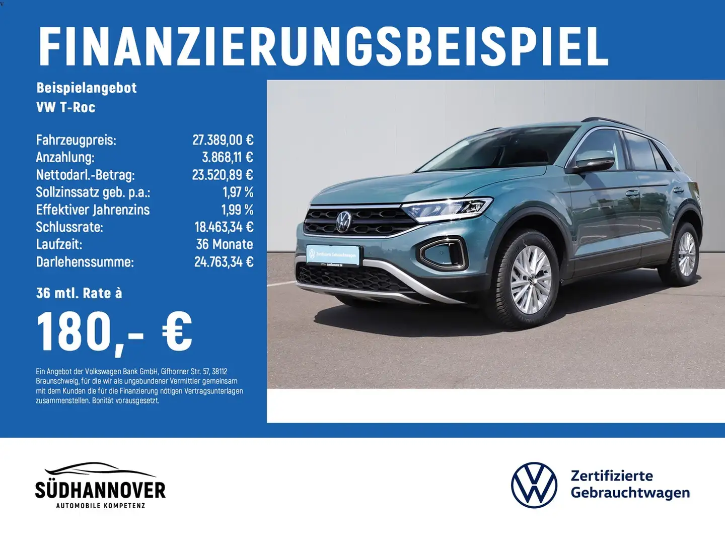 Volkswagen T-Roc Life 2.0 TDI AHK+NAVI+LED+SHZ+PDC+GRA Blau - 2