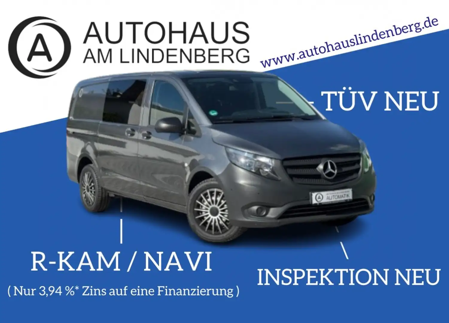 Mercedes-Benz Vito Kasten 114/116 CDI, 119 CDI/ LANG*AUTOMATIK Grijs - 1