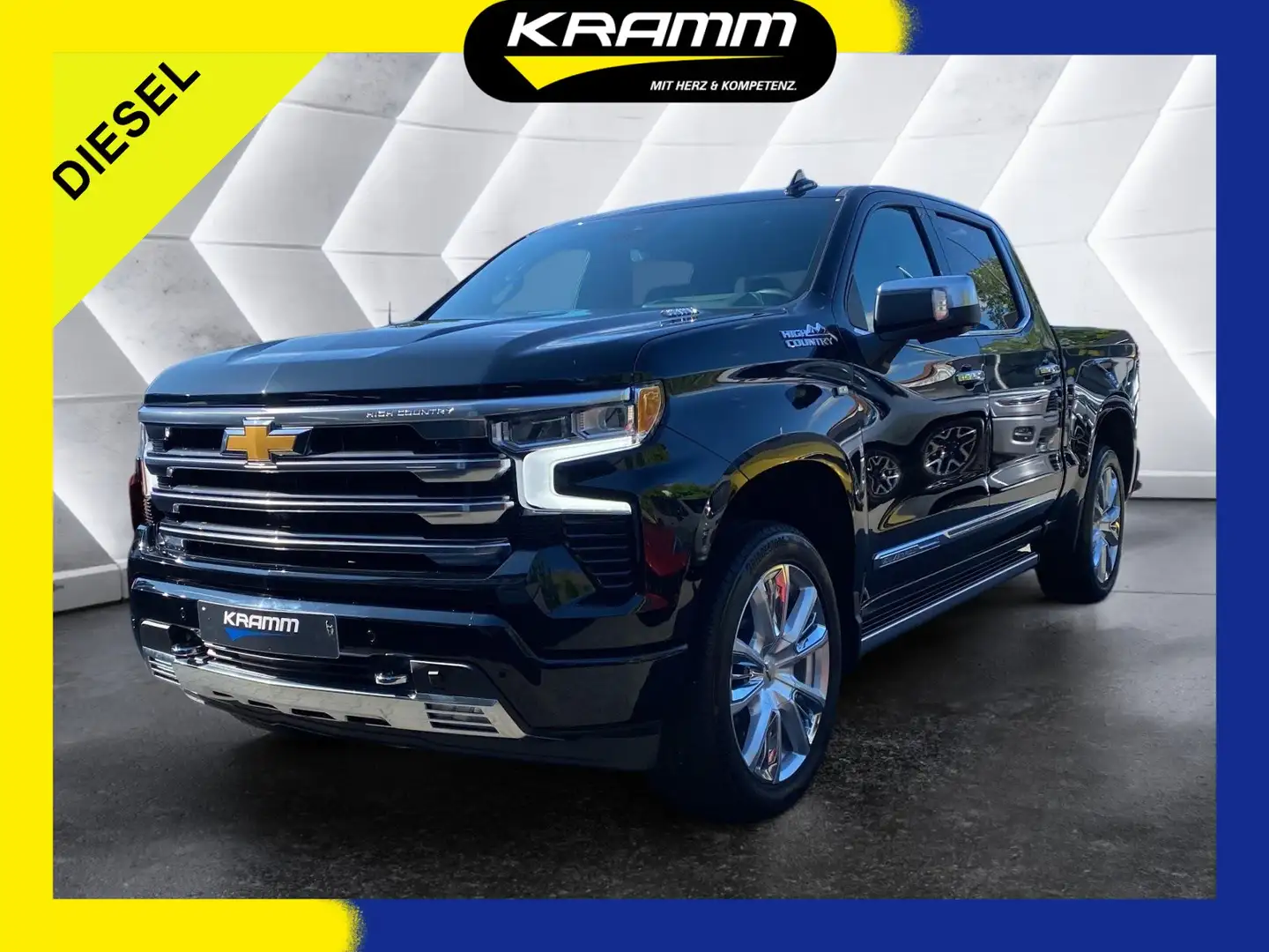 Chevrolet Silverado 1500 High Country 4WD 3.0 Turbo Diesel Czarny - 1