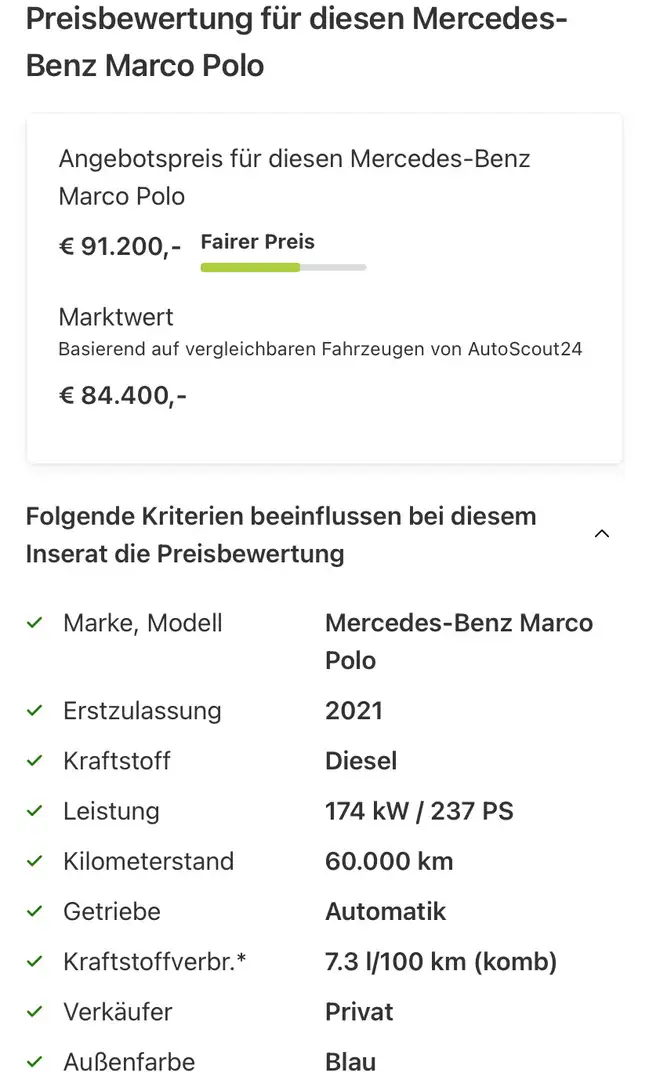 Mercedes-Benz Marco Polo V 300 d 4MATIC AMG EDITION *Kauf-Tausch möglich* Bleu - 2