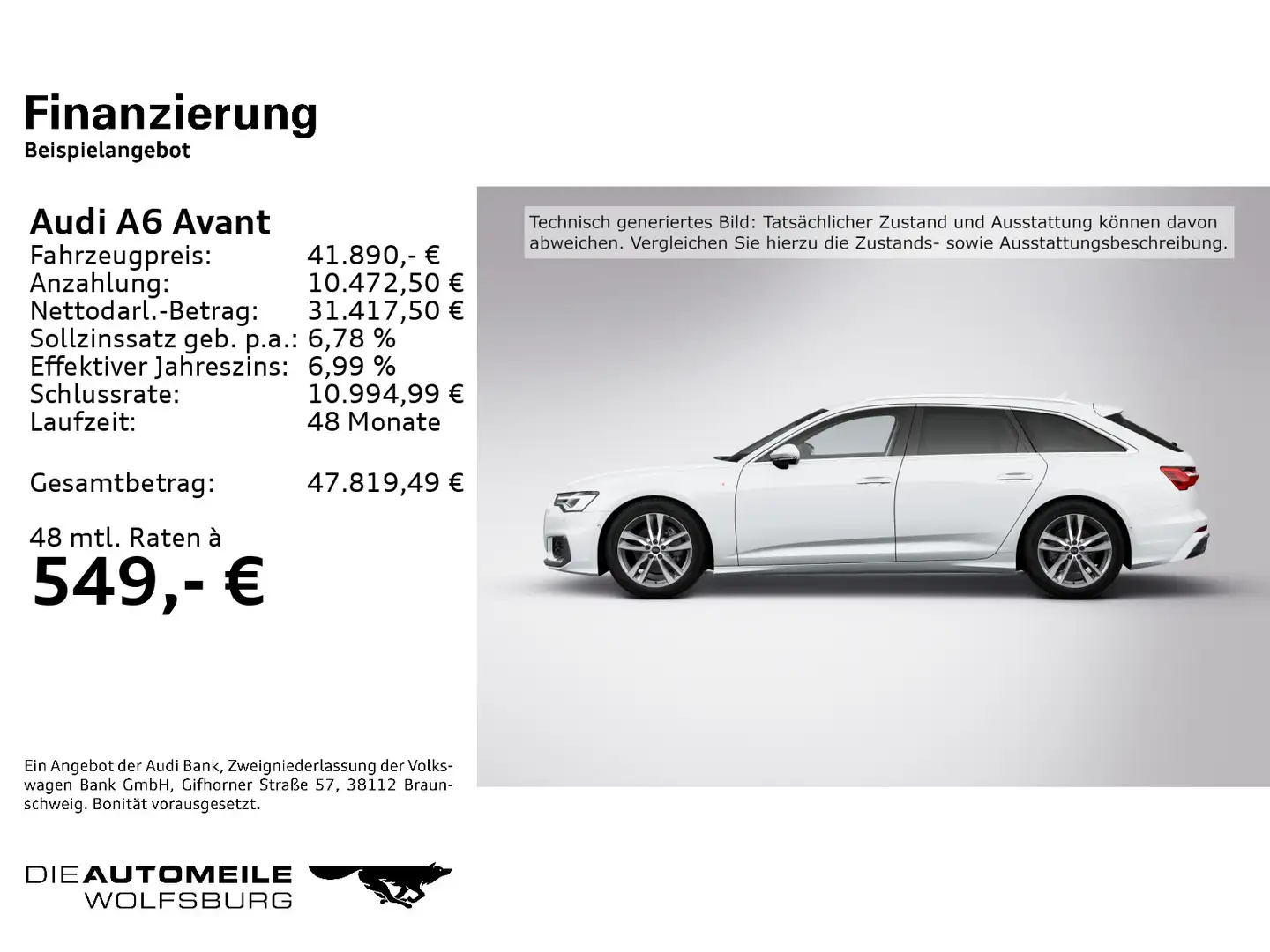 Audi A6 45 TFSI S-tronic S line Rückfahrkam/Mat Weiß - 2